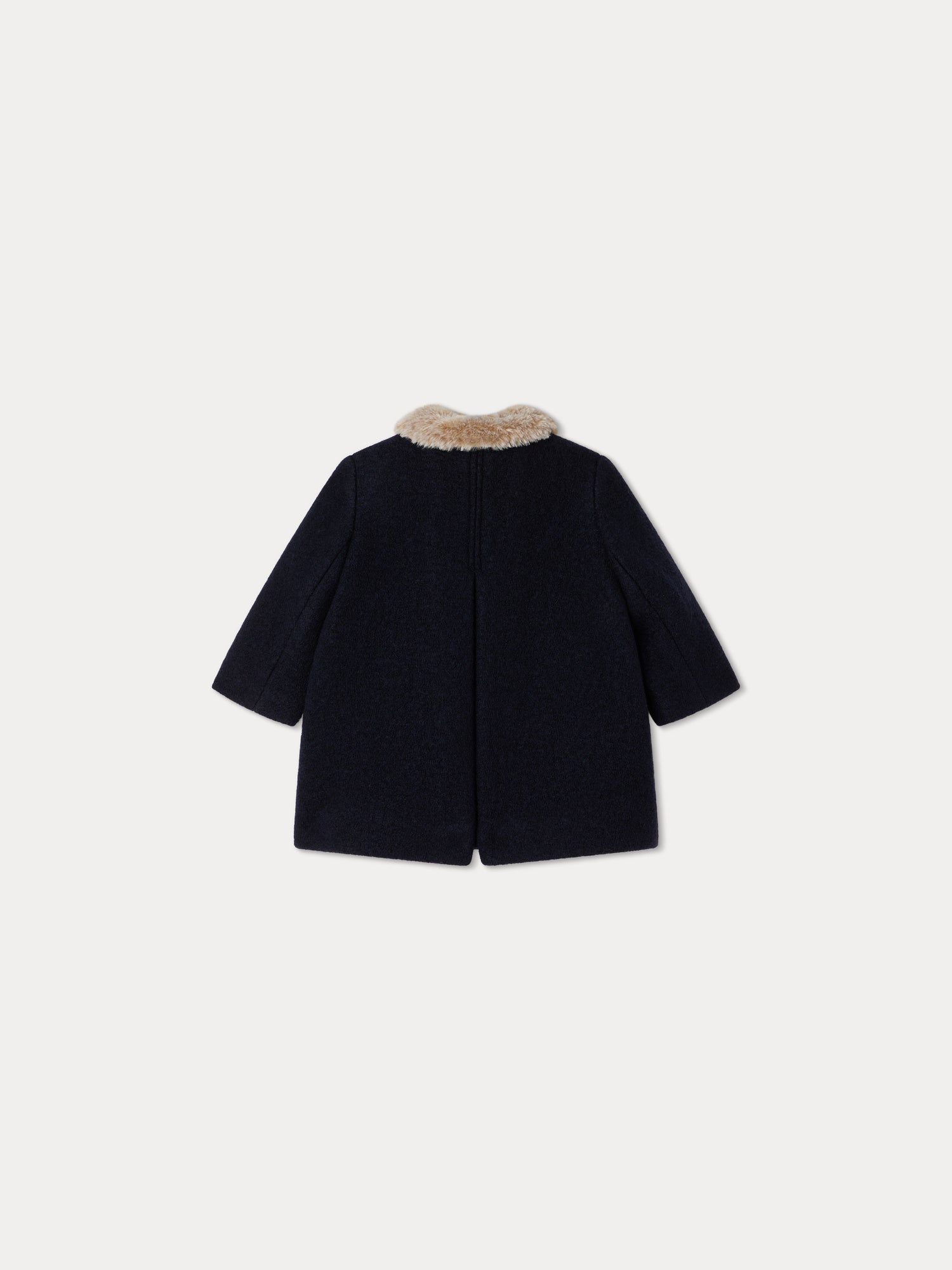 Baby Girls Navy Wool Coat