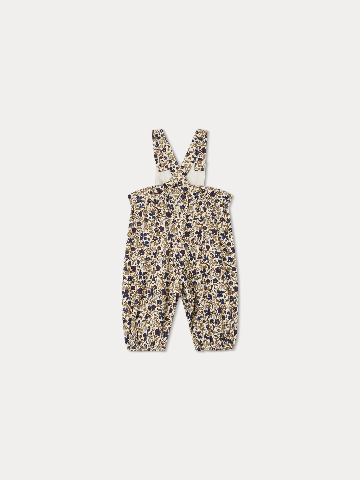 Baby Girls Beige Floral Jumpsuit