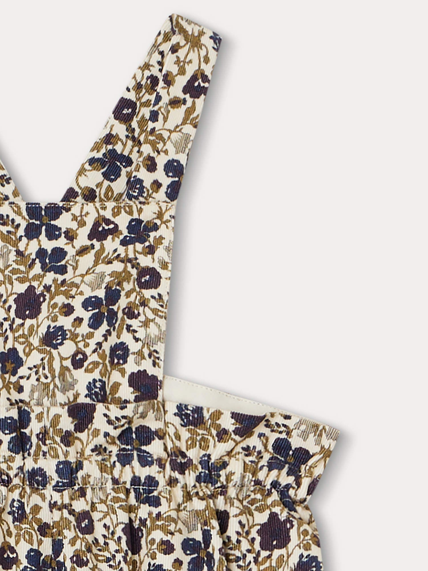 Baby Girls Beige Floral Jumpsuit