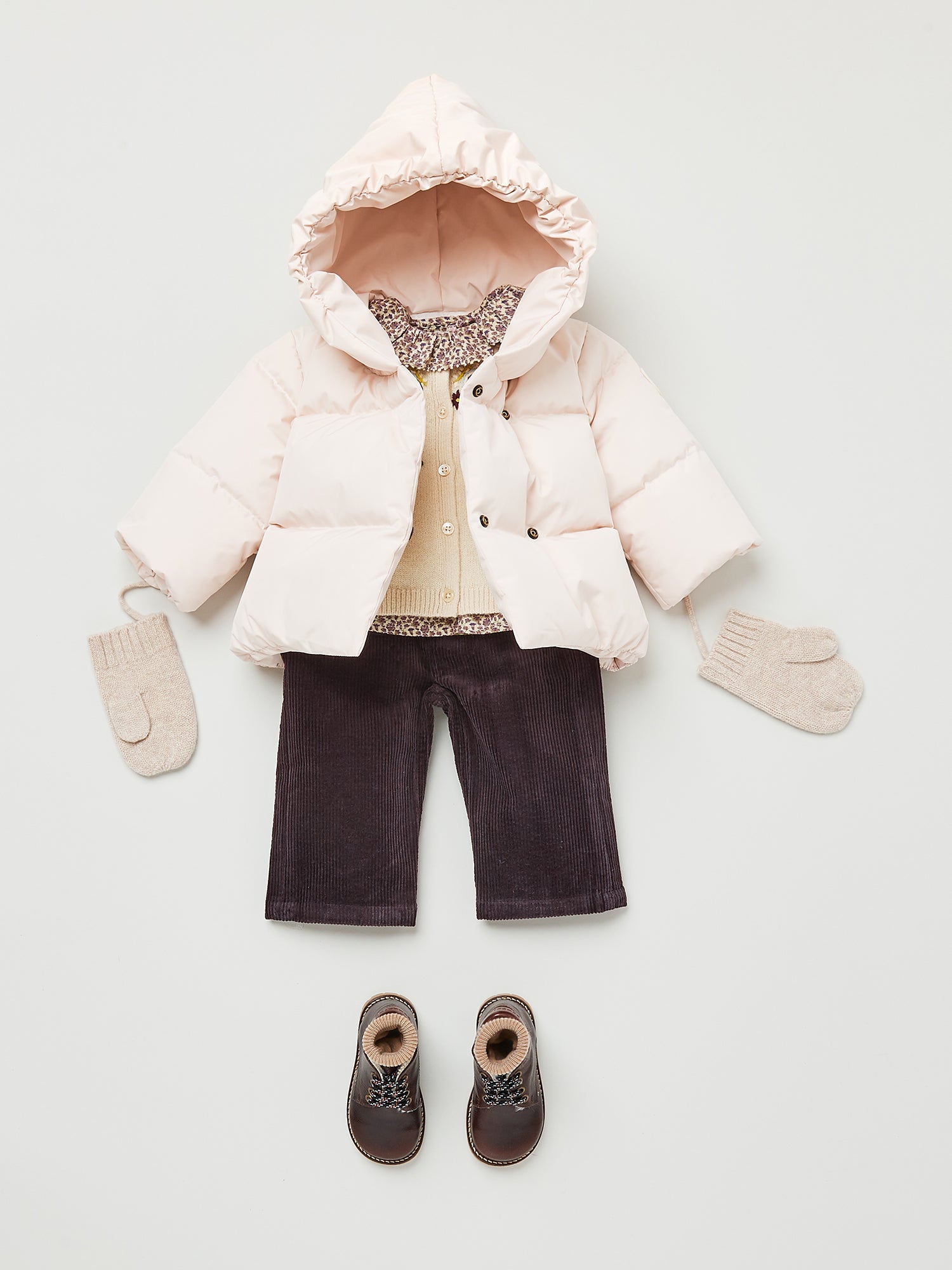 Baby Girls Maroon Corduroy Trousers