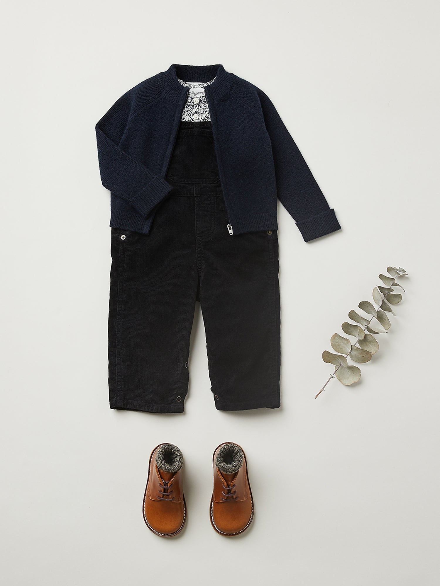 Baby Boys Black Corduroy Trousers