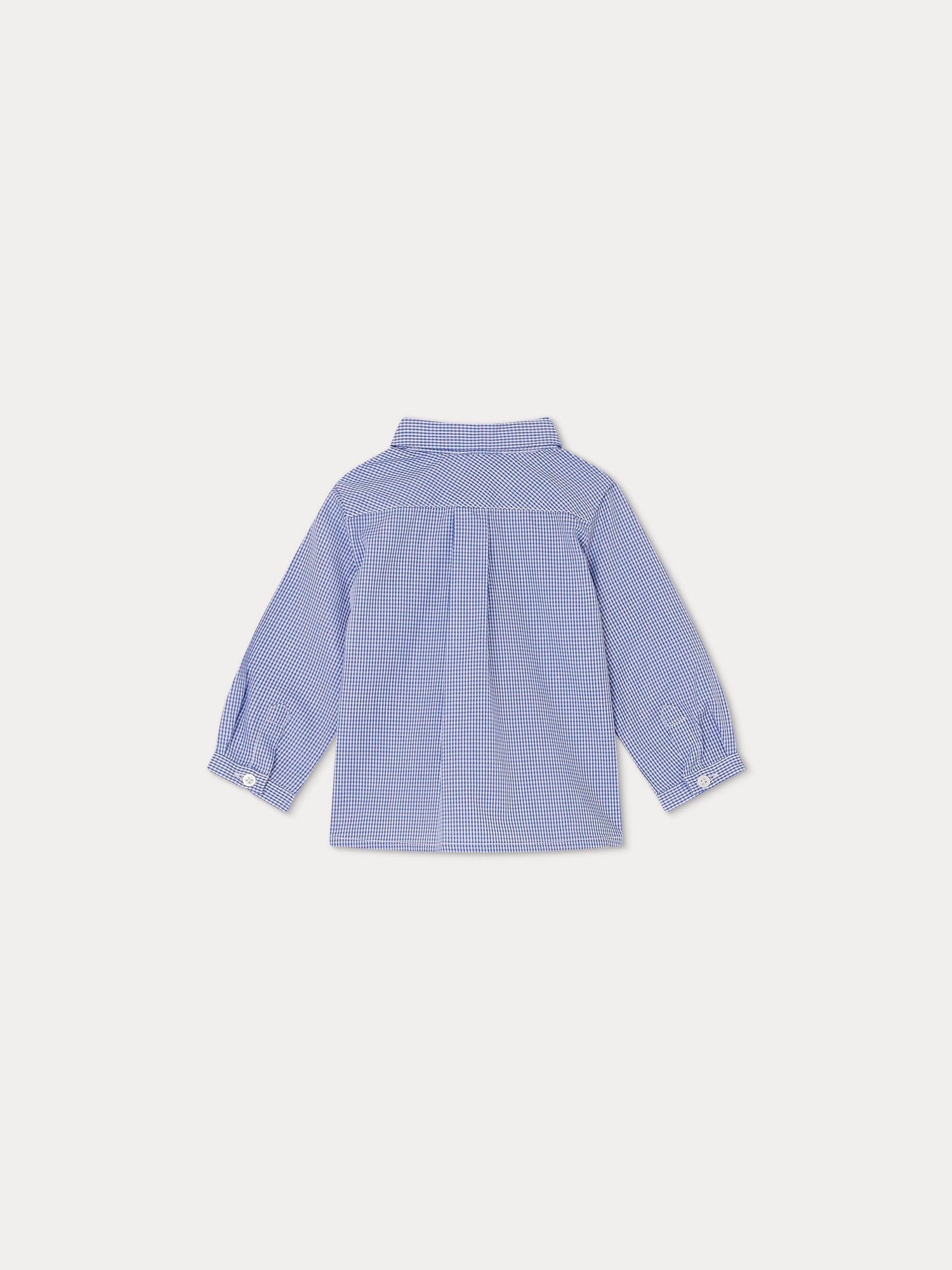 Baby Boys Blue Check Cotton Shirt