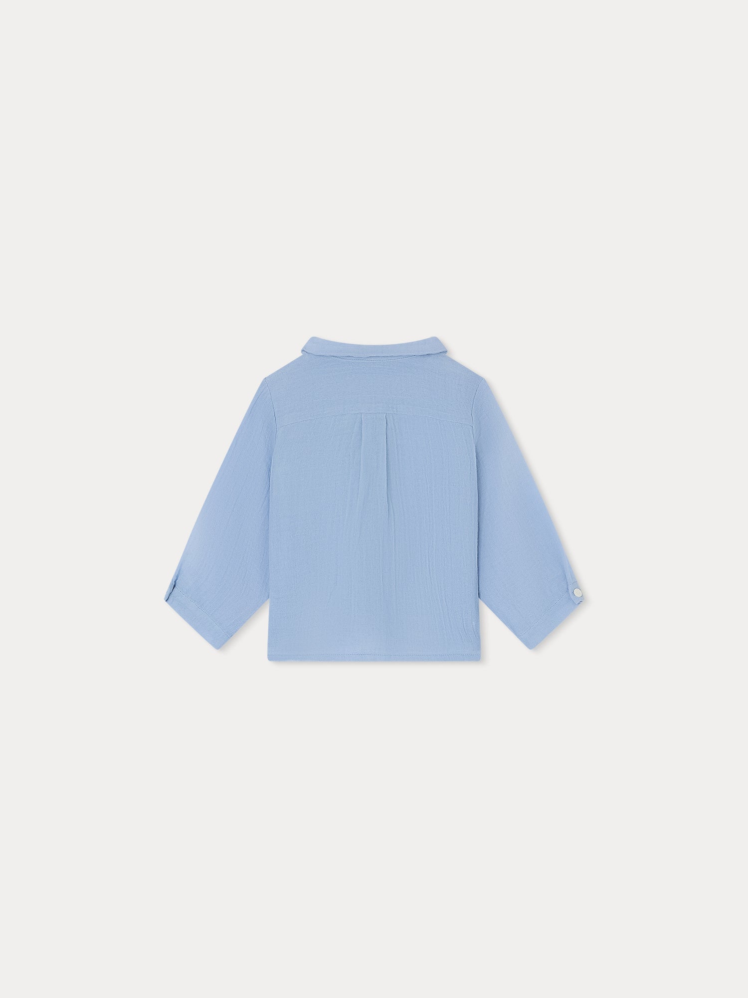 Baby Boys Blue Cotton Shirt