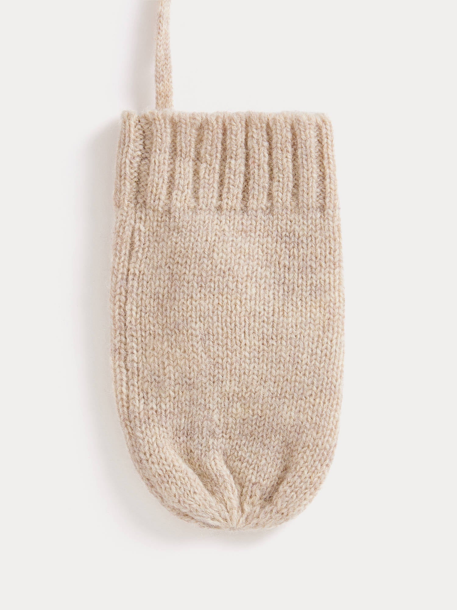 Baby Girls Beige Wool Gloves