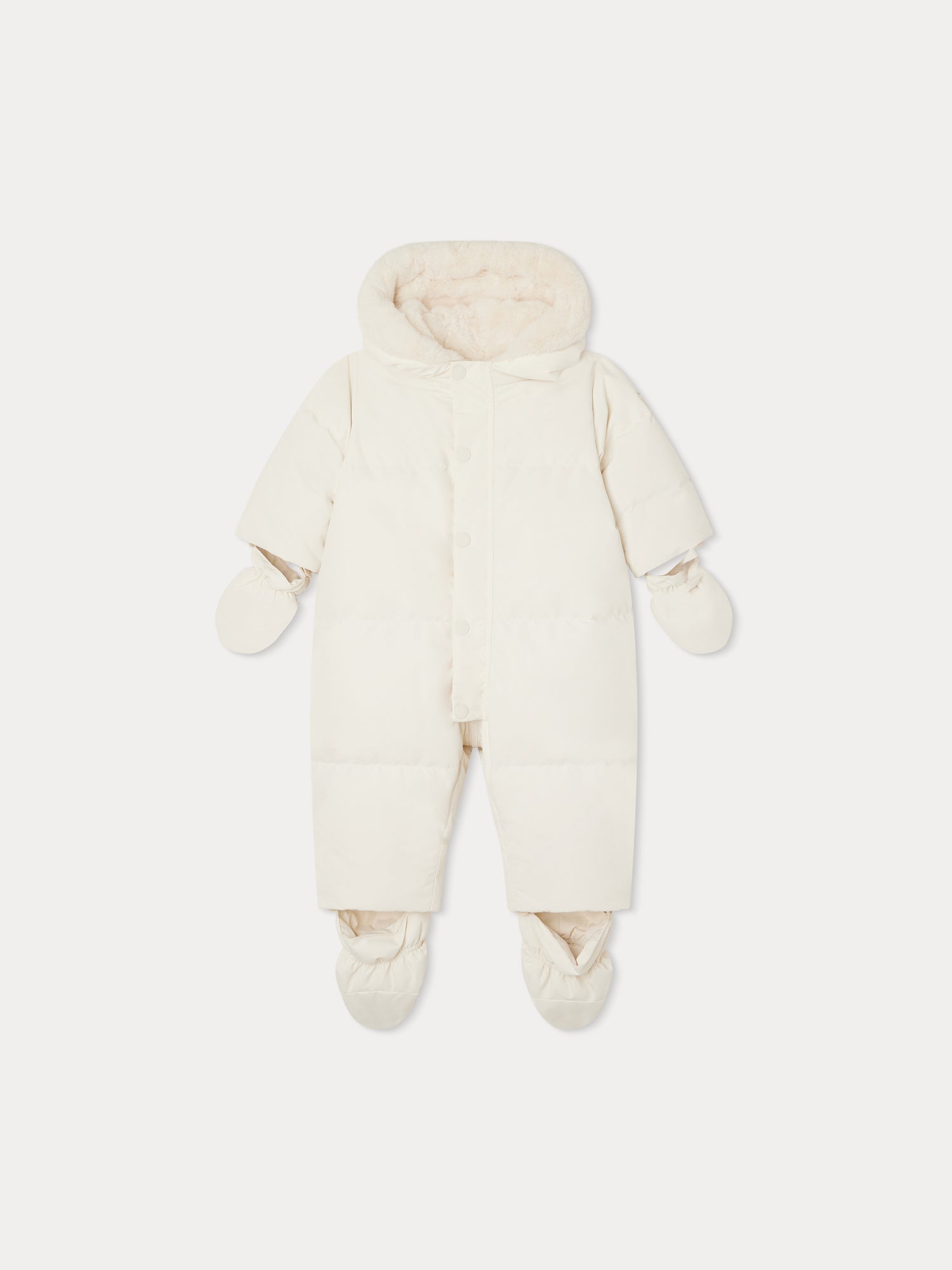 Baby Boys & Girls White Padded Babysuit