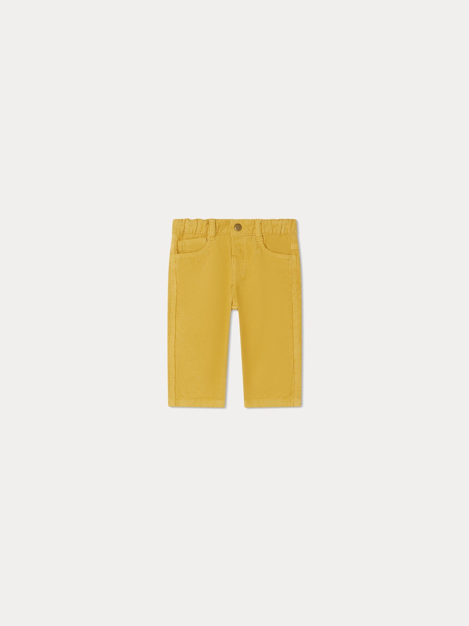 Baby Boys & Girls Yellow Corduroy Trousers