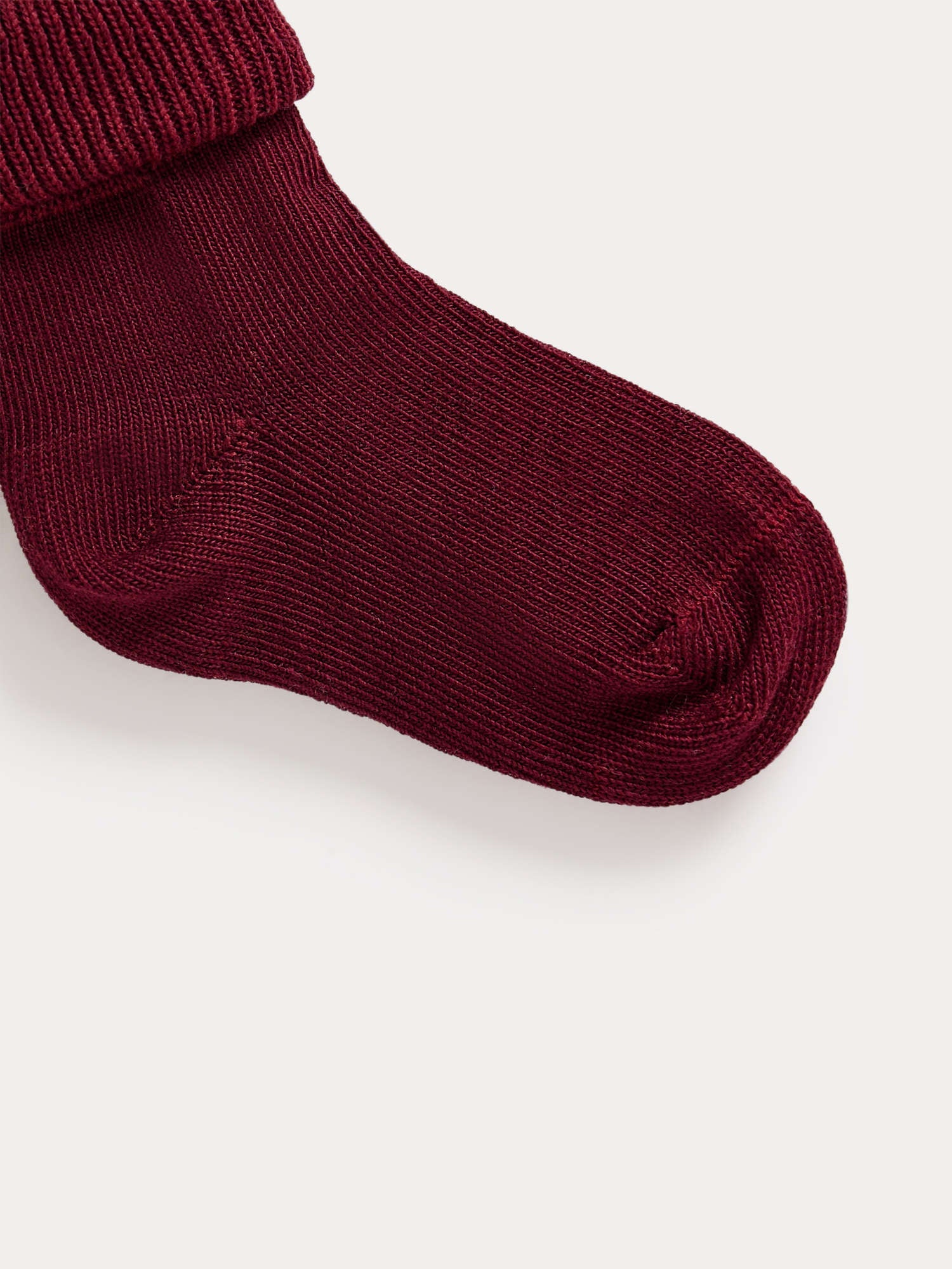 Baby Boys & Girls Wine Red Cotton Socks