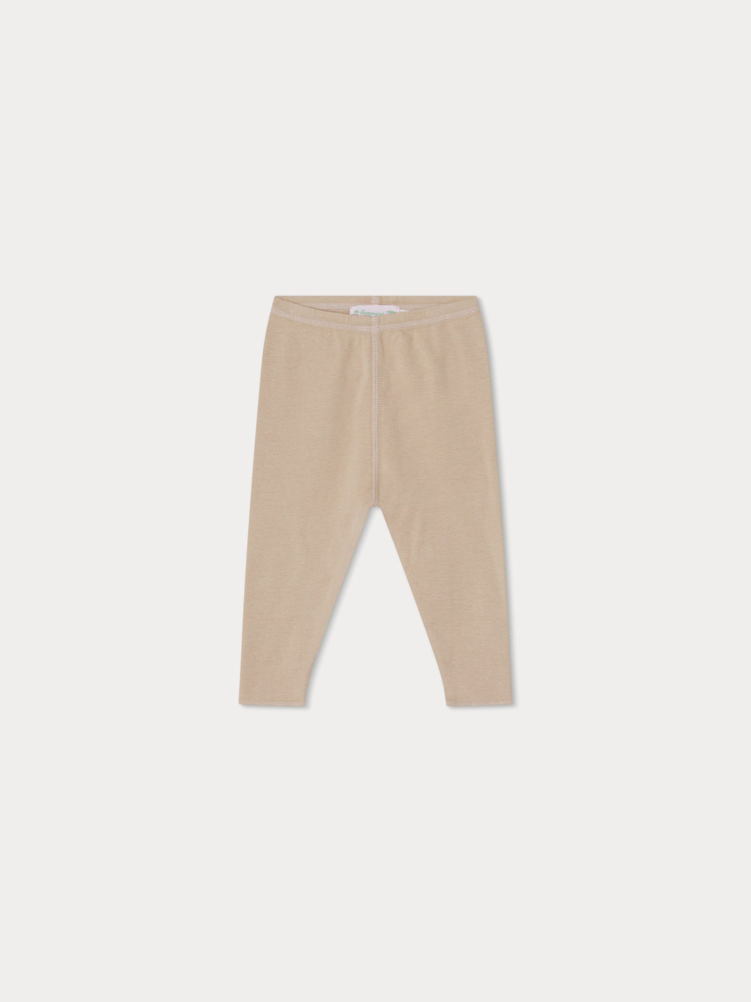 Baby Girls Beige Cotton Leggings
