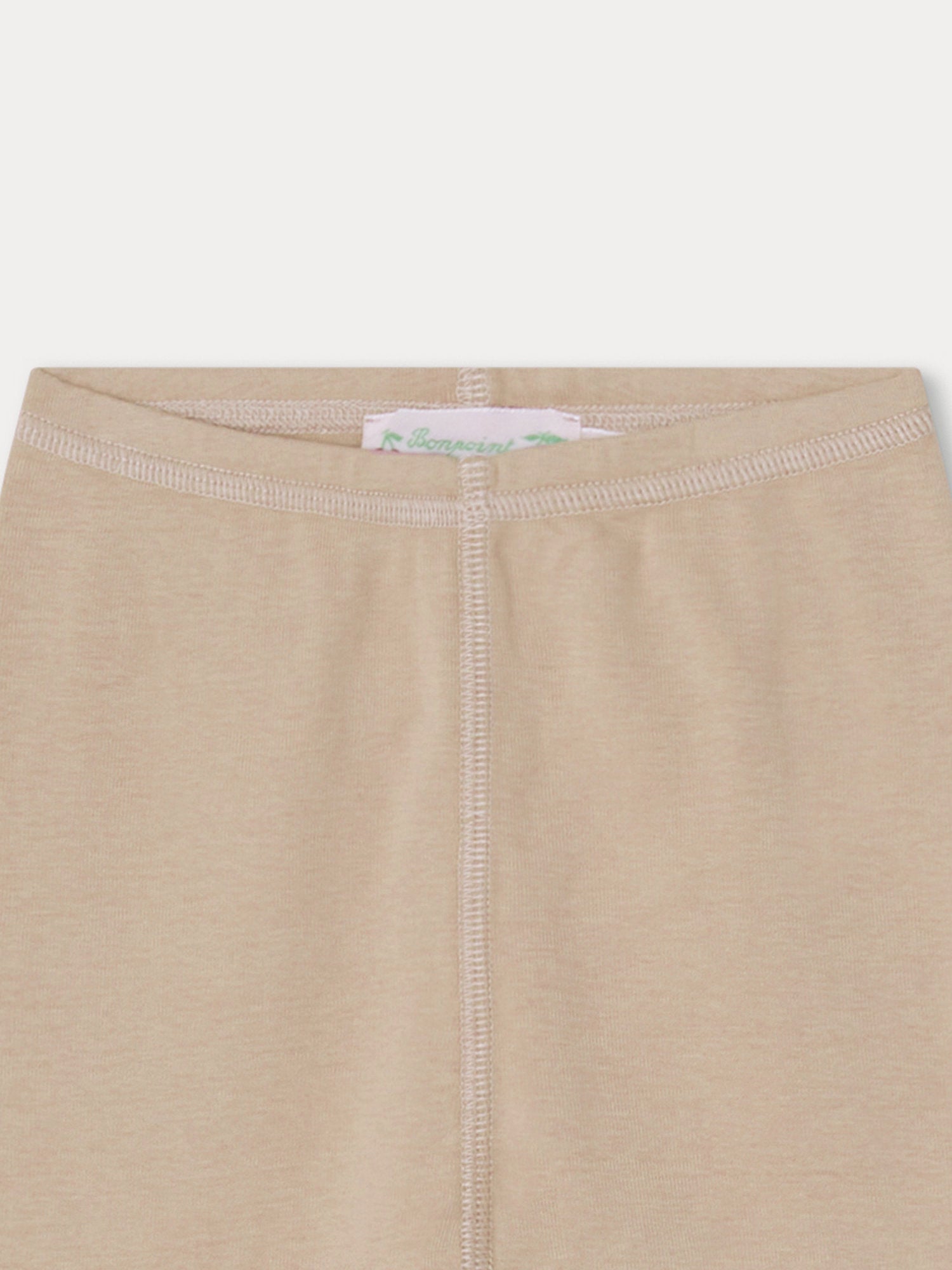 Baby Girls Beige Cotton Leggings