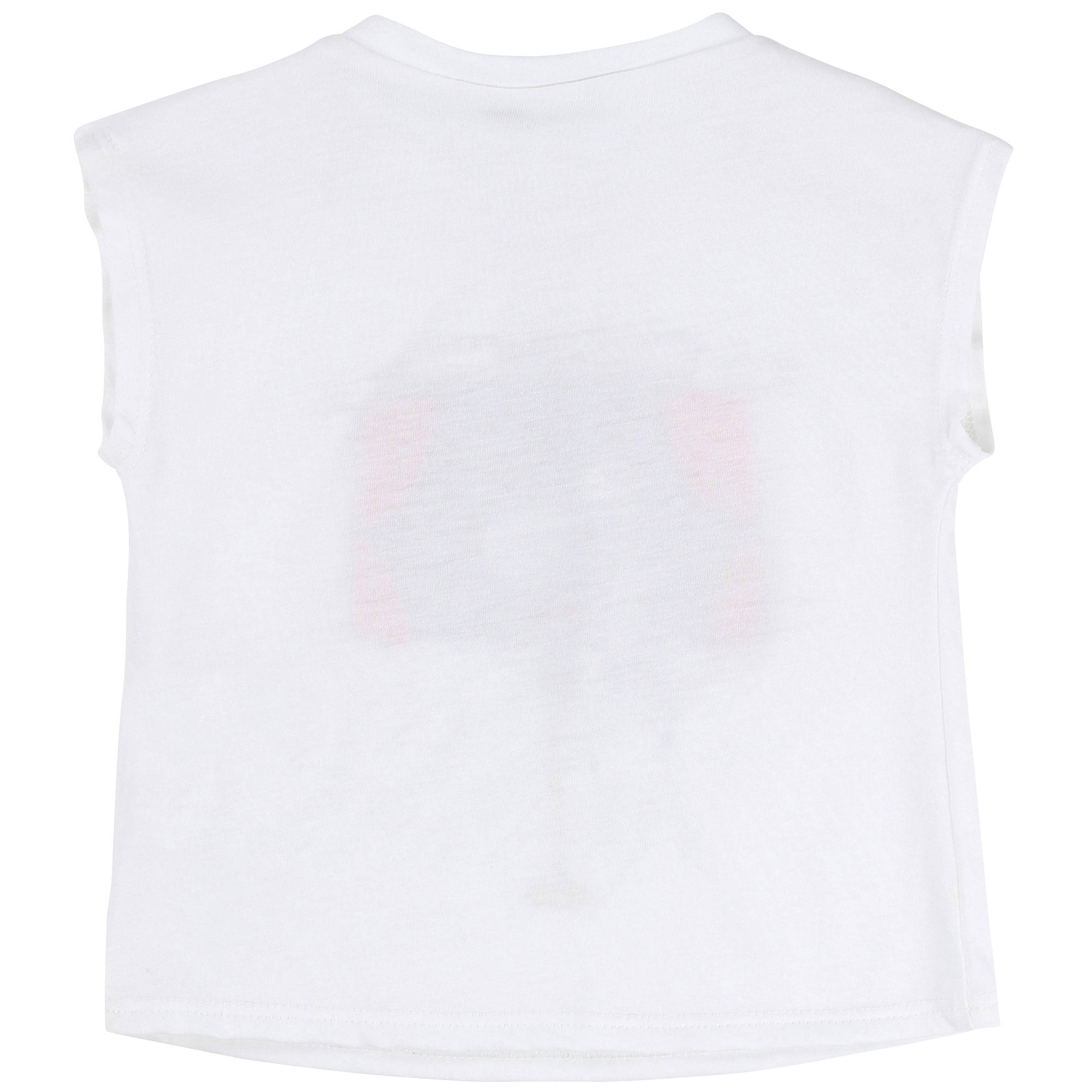 Baby Girls White Cotton T-shirt - CÉMAROSE | Children's Fashion Store - 2