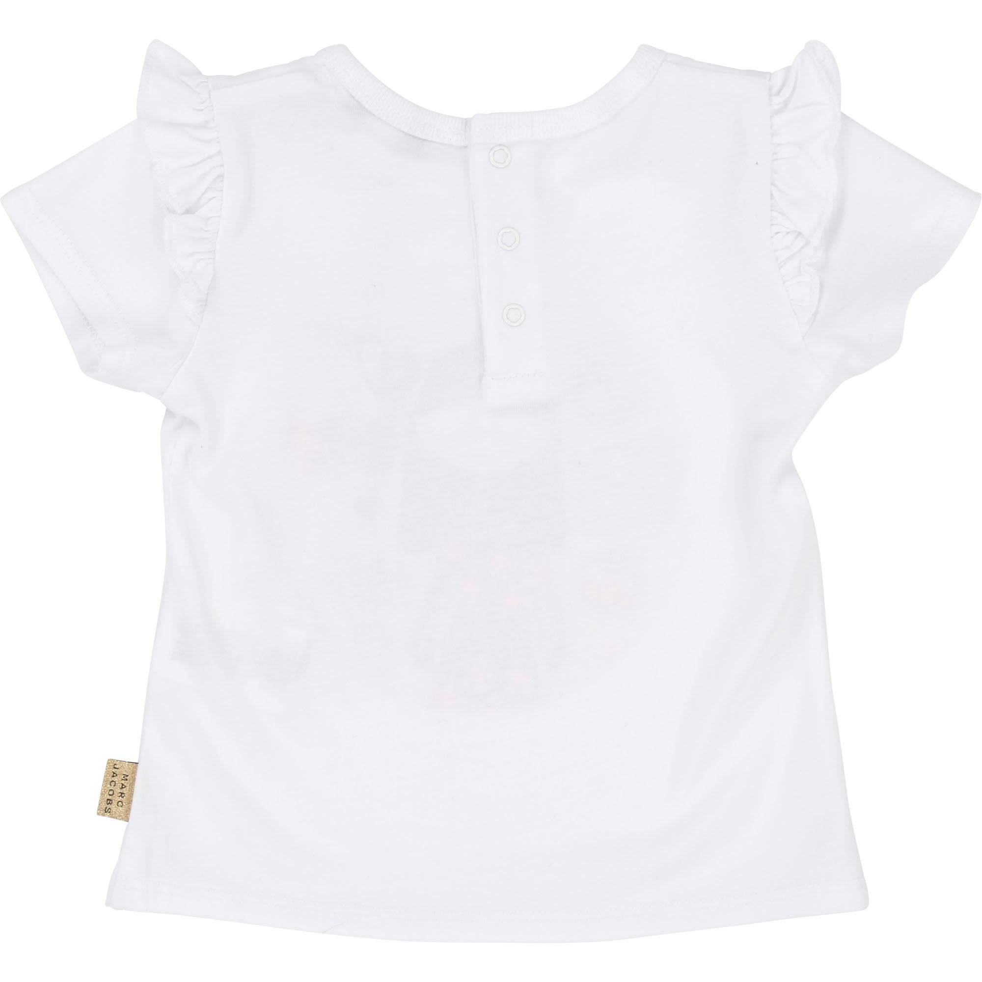 Baby Girls White Cotton T-shirt