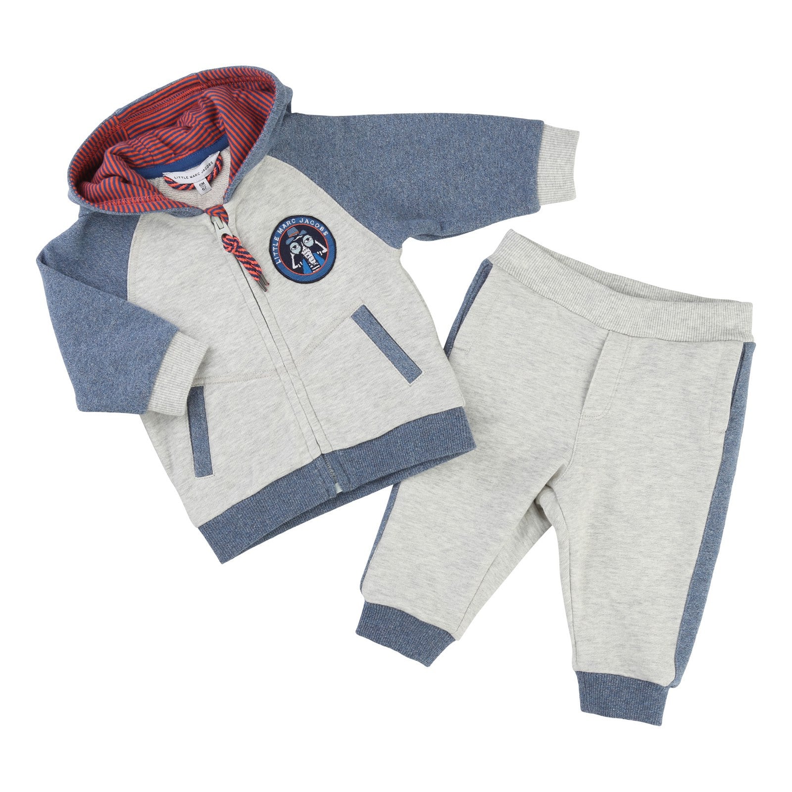 Baby Boys Grey Hooded Zip-up Tops & Bottoms Set - CÉMAROSE | Children's Fashion Store