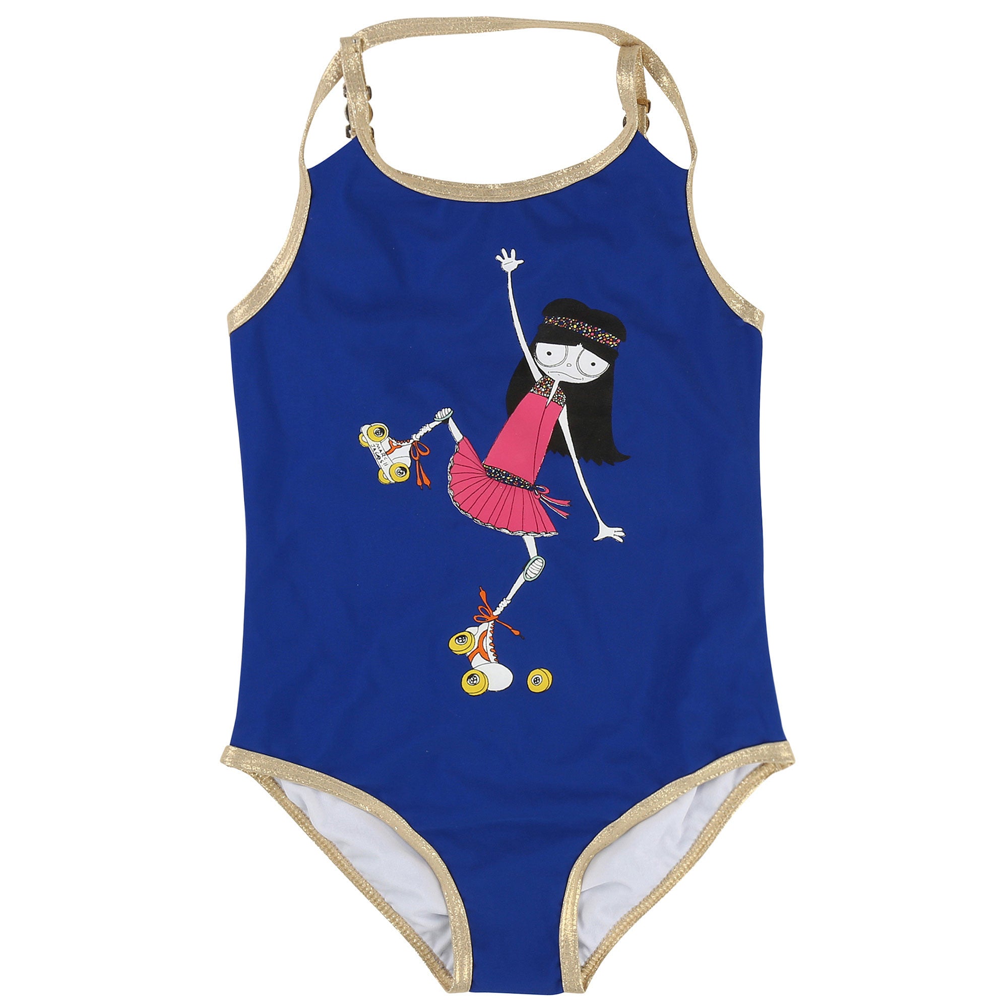 Girls Blue Miss Mark Swimsuit - CÉMAROSE | Children's Fashion Store - 1