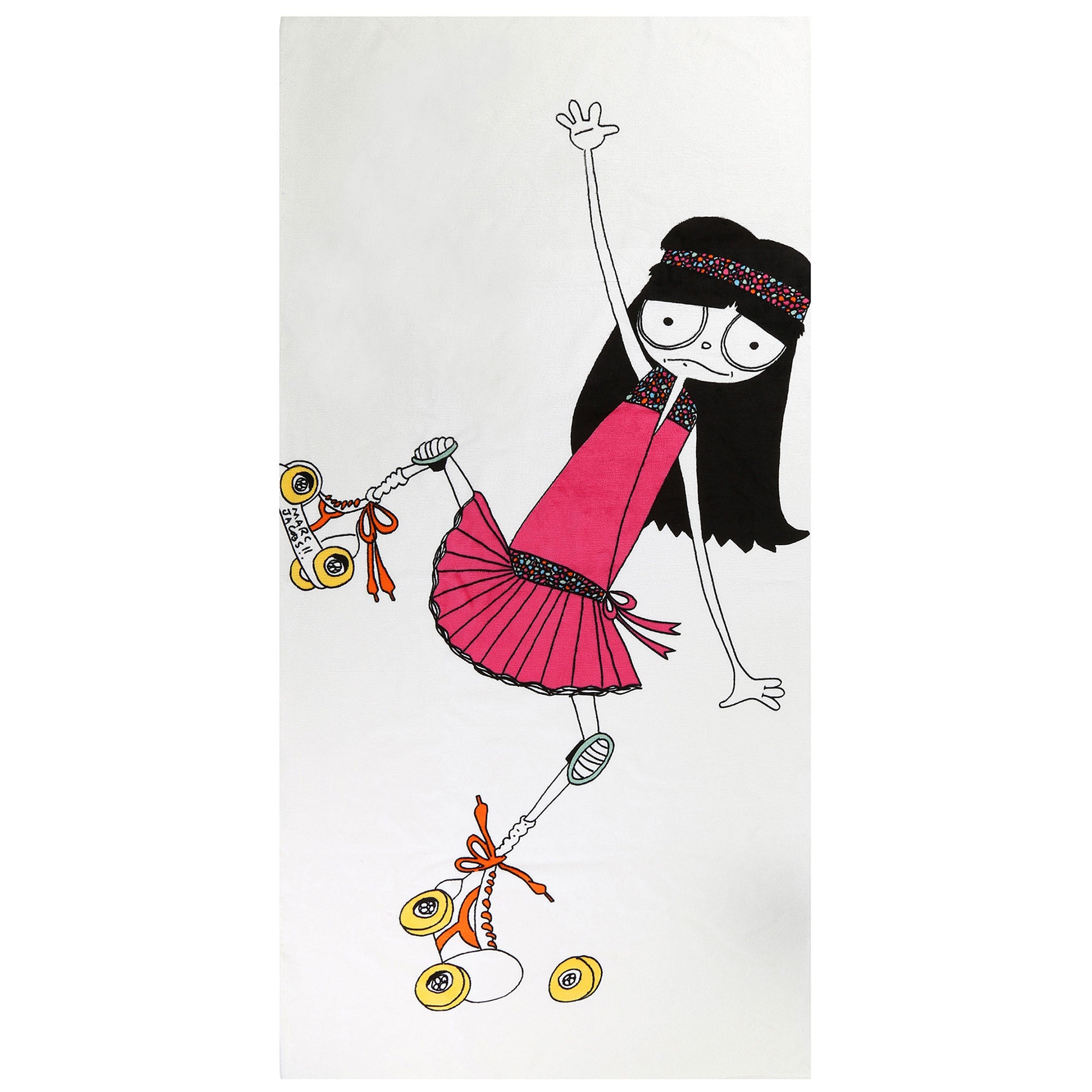Girls White 'Miss Marc' Towel - CÉMAROSE | Children's Fashion Store