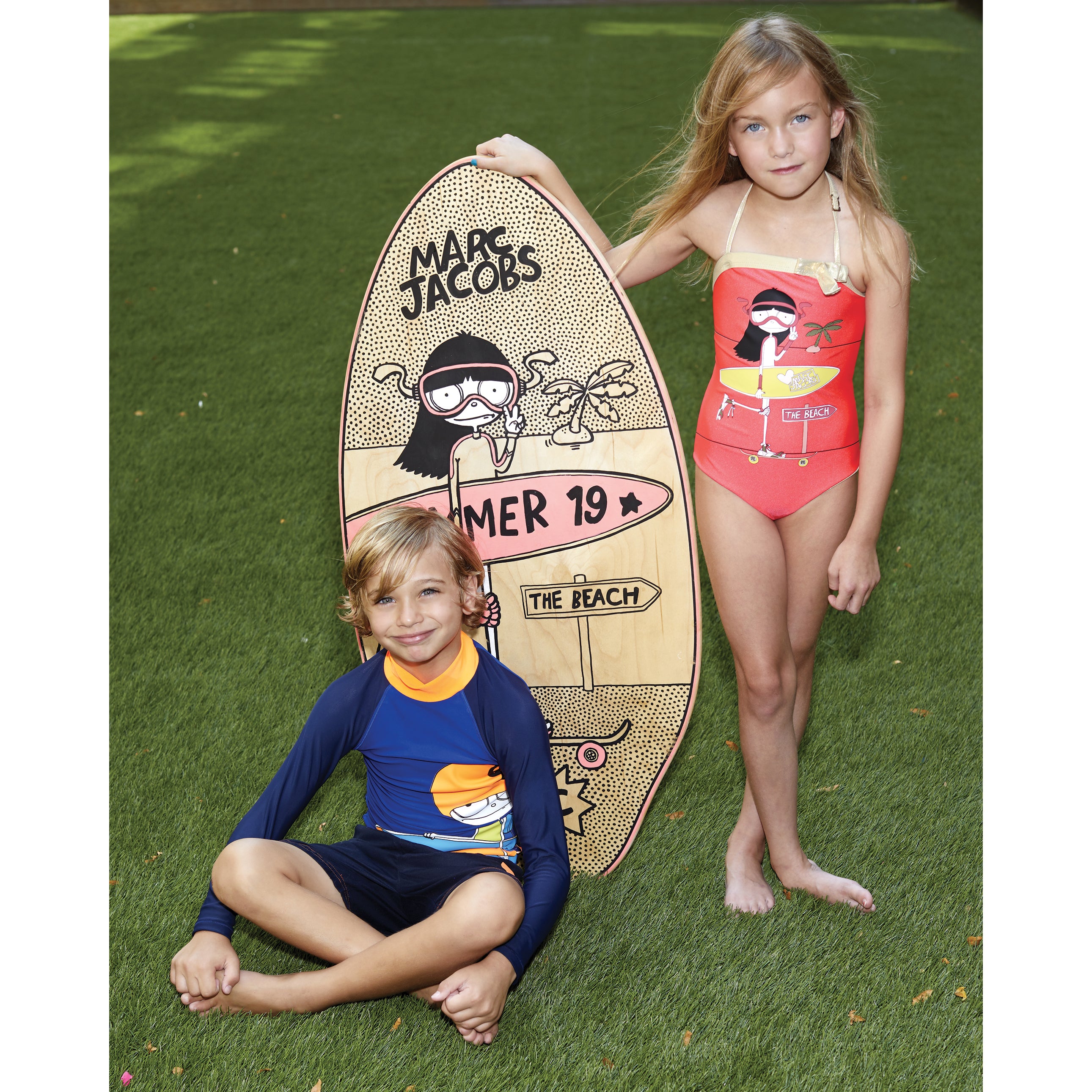 Girls Peach Swimsuit