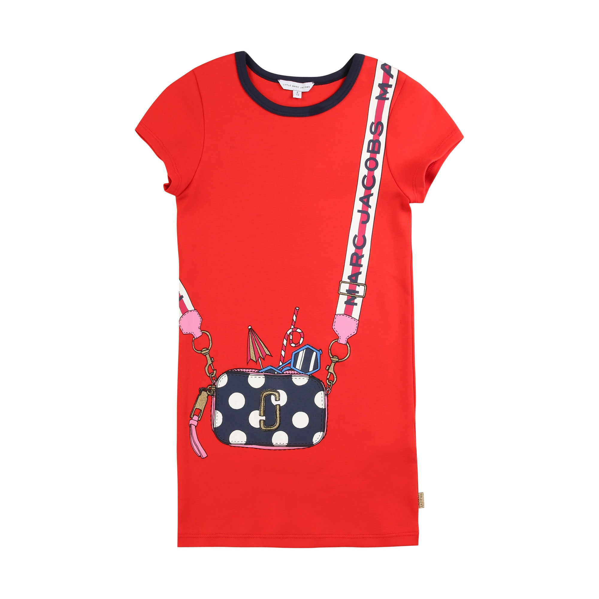 Girls Red Pattern Cotton Dress