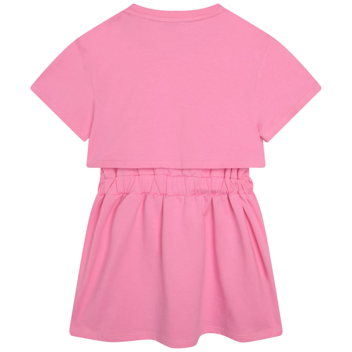 Girls Pink Logo Dress