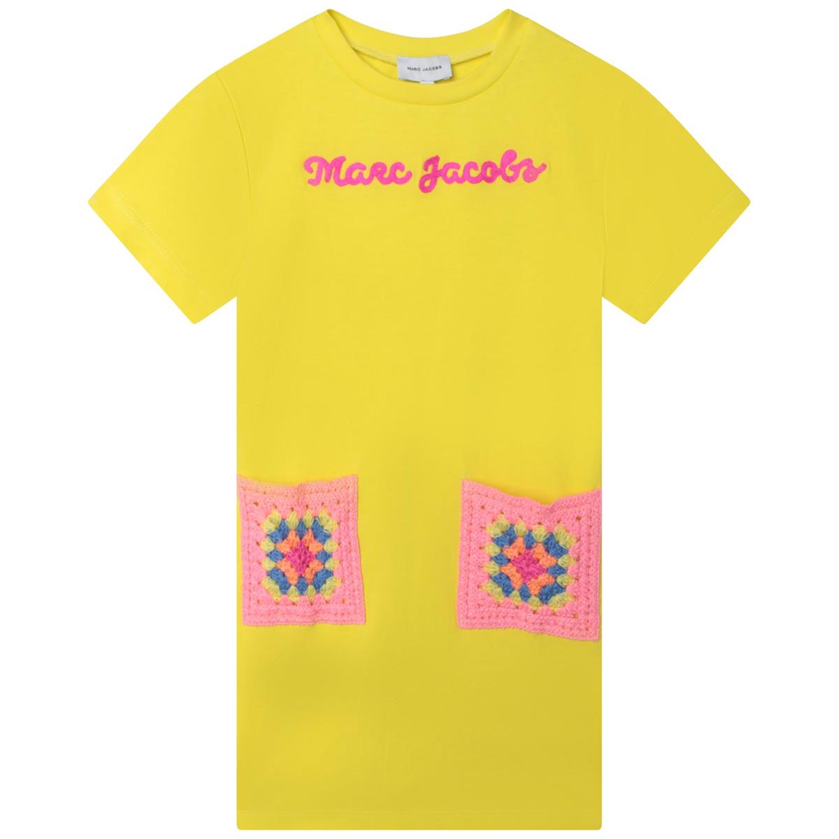 Girls Yellow Logo Dress