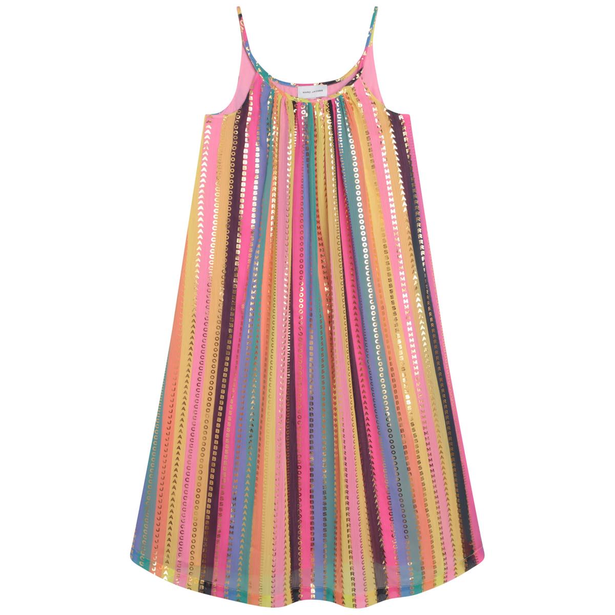Girls Multicolor Pleated Dress