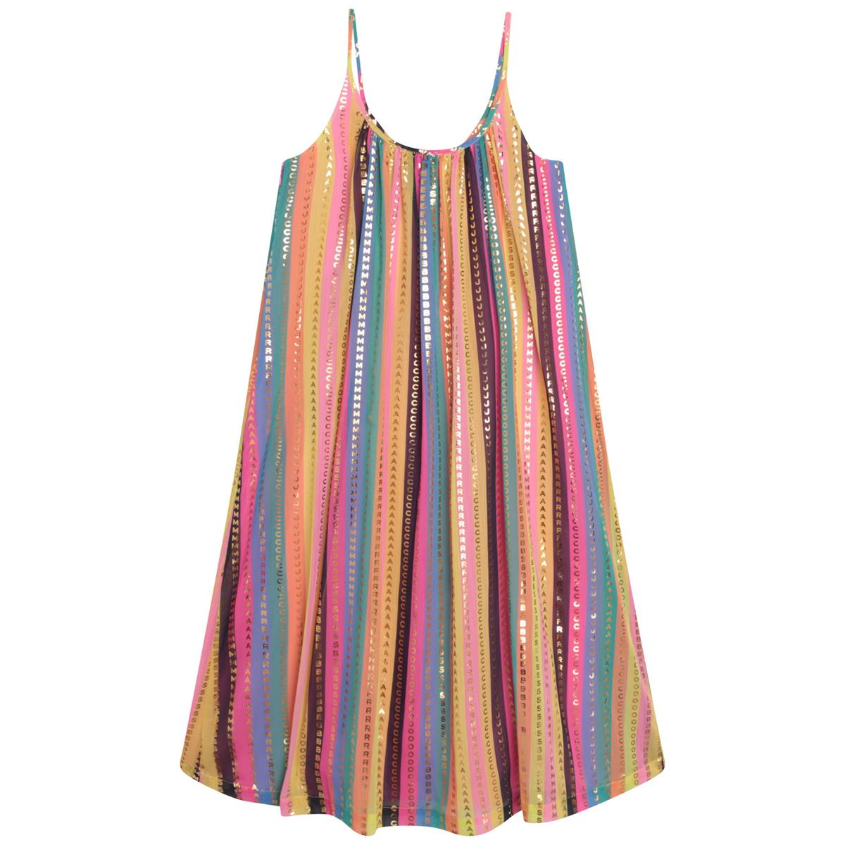 Girls Multicolor Pleated Dress