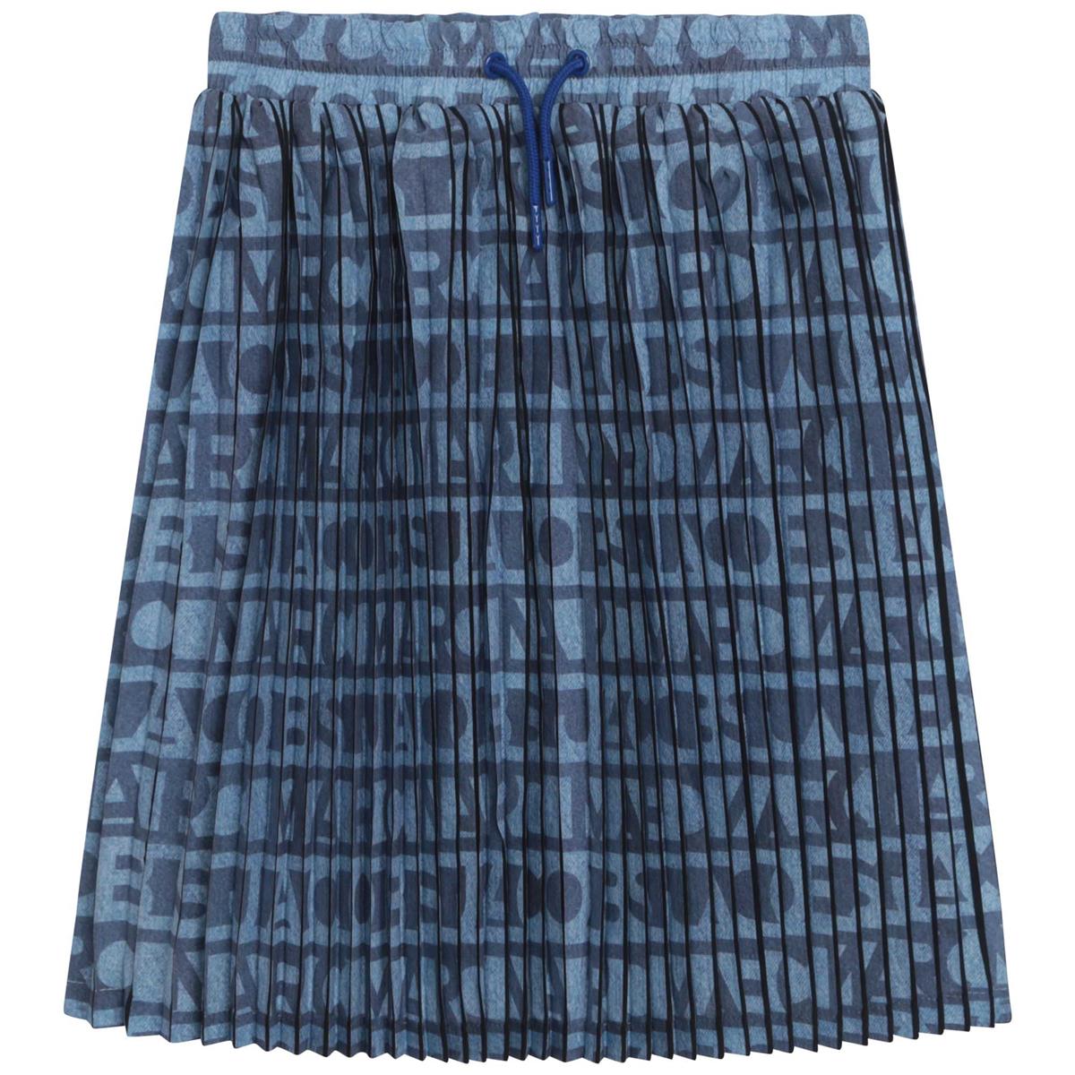 Girls Blue Pleated Skirt