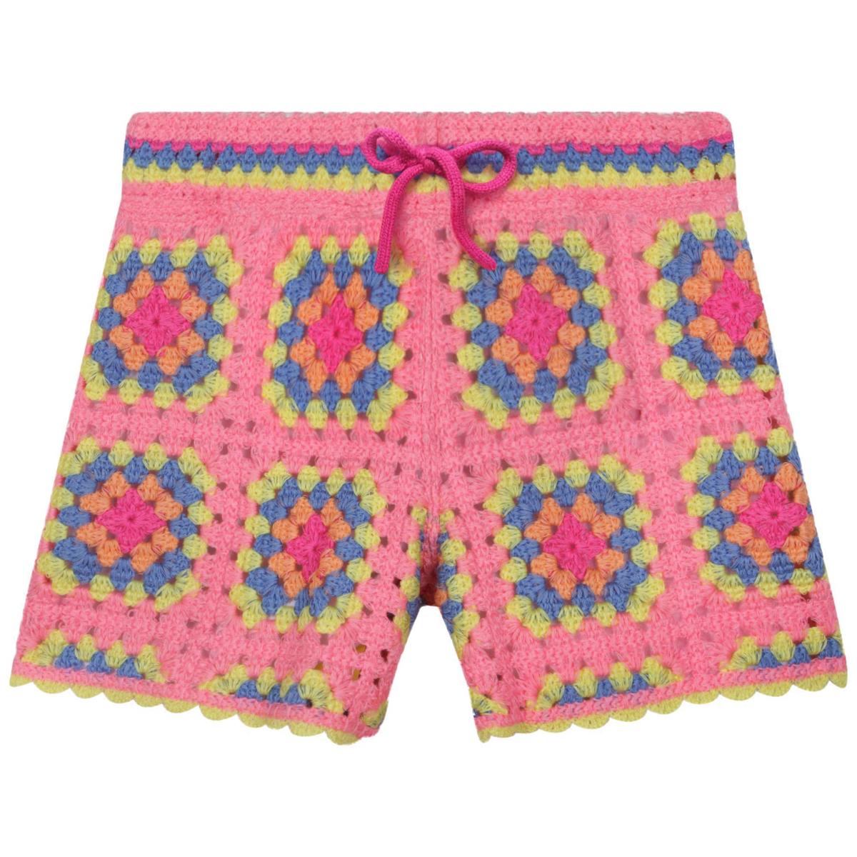 Girls Pink Knit Shorts