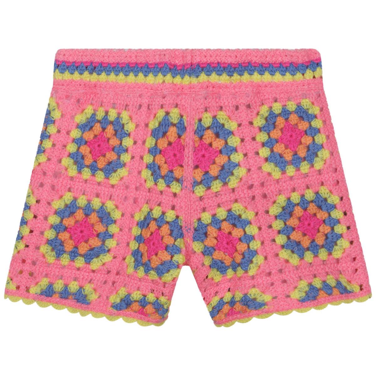 Girls Pink Knit Shorts