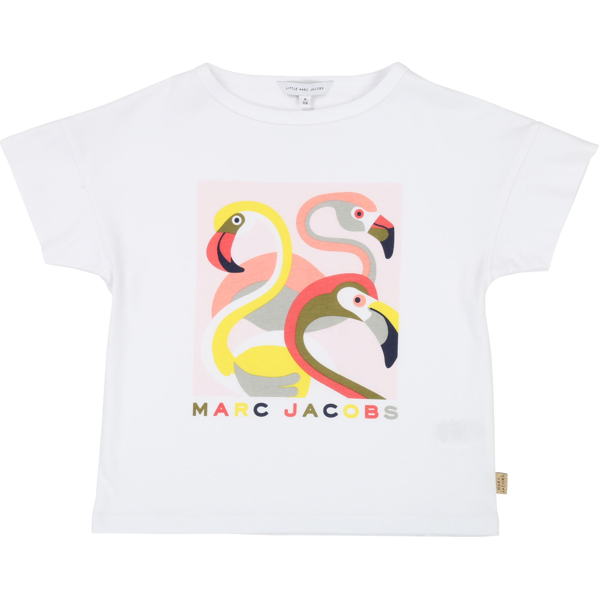 Girls White Printed T-shirt