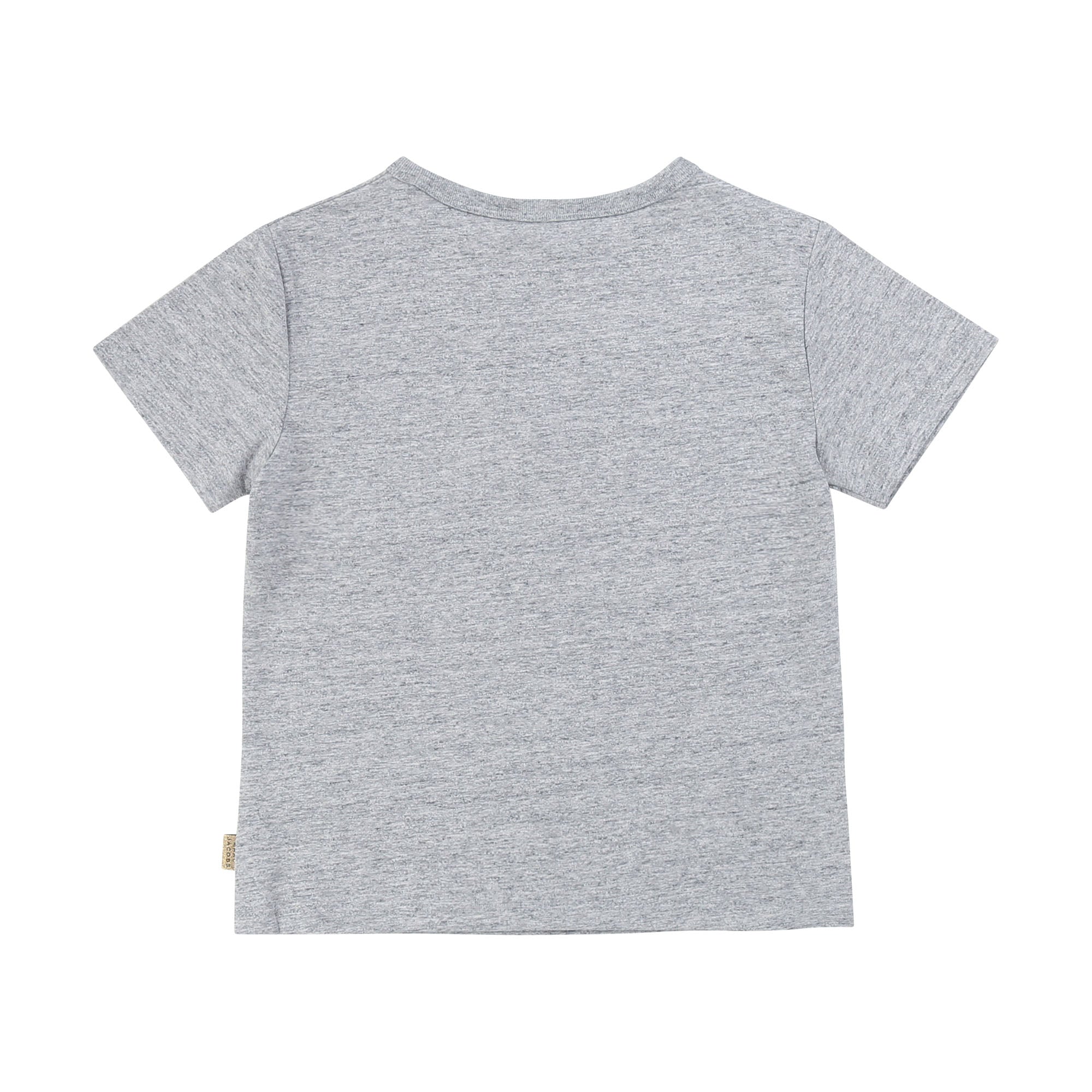 Girls Grey Pattern Cotton T-shirt
