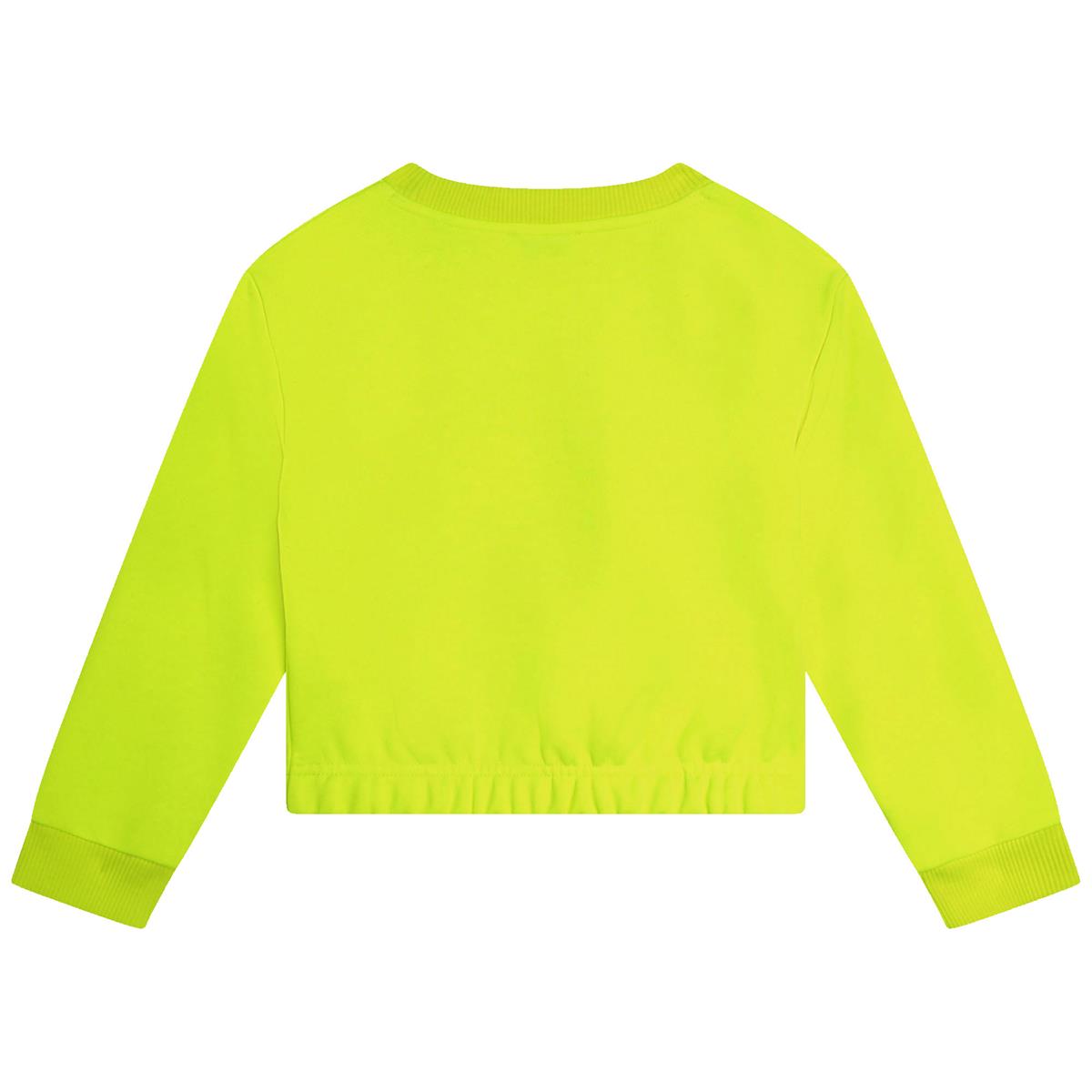 Girls Green Logo Sweater