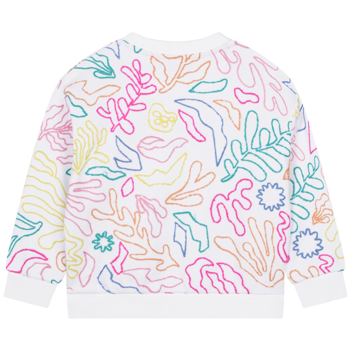 Girls White Logo Sweatshirt