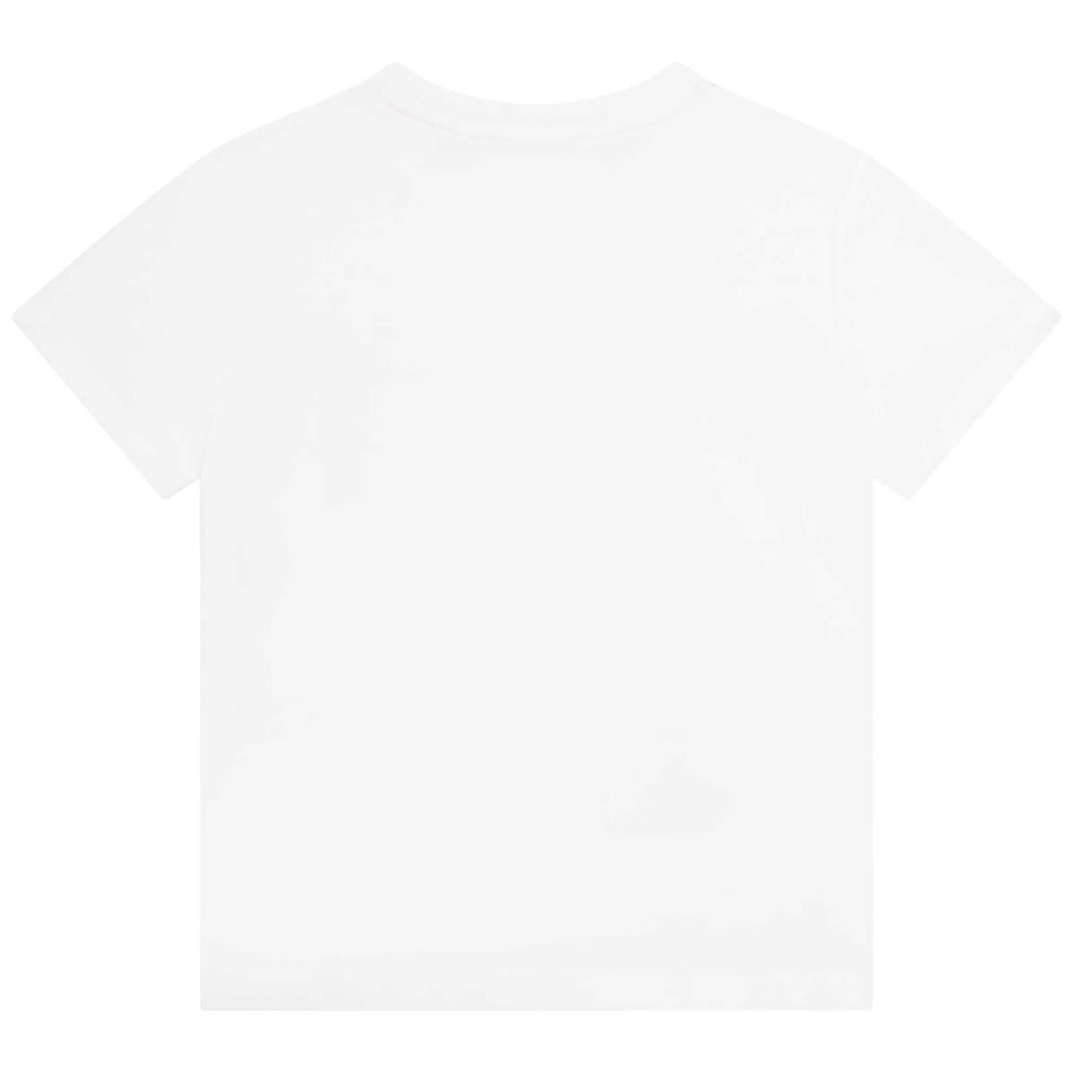 Girls White Printed T-Shirt