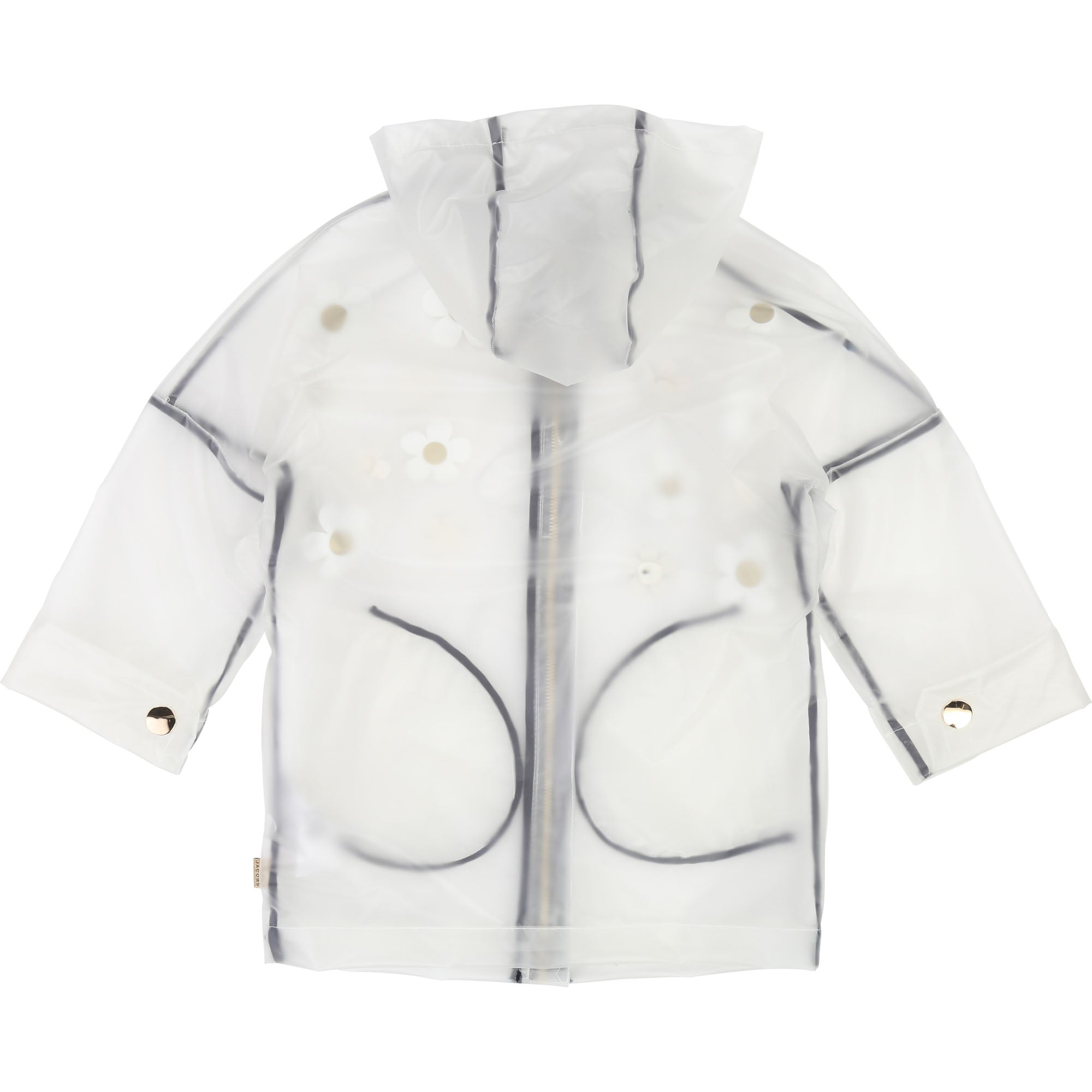 Girls Transparent Printed Raincoat