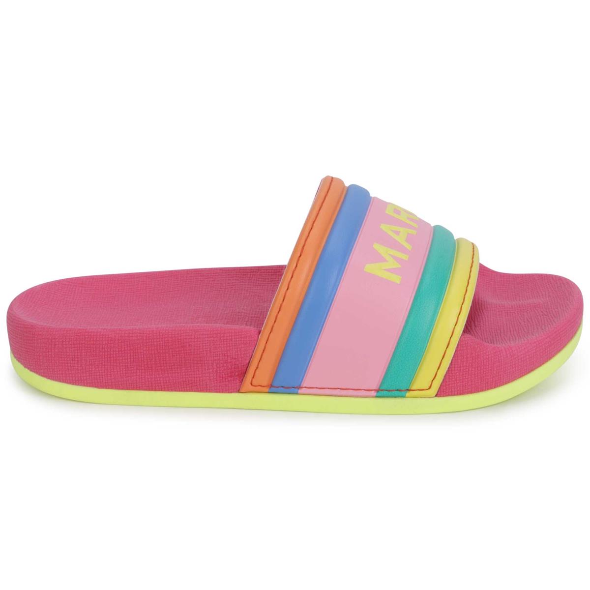 Girls Pink Logo Sandals