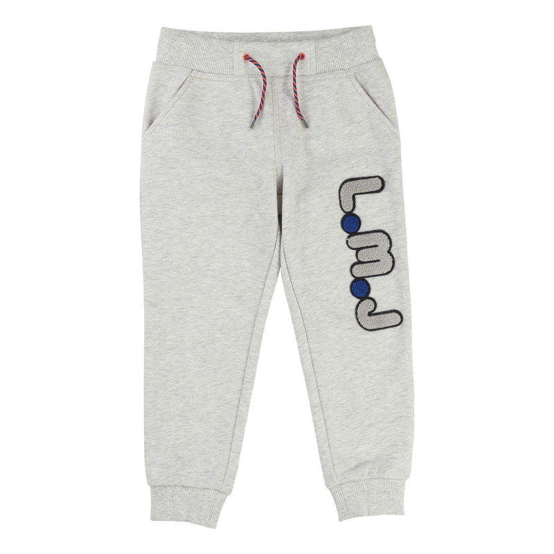 Boys Grey Tracksuit Trousers With Patch Brand Logo - CÉMAROSE | Children's Fashion Store