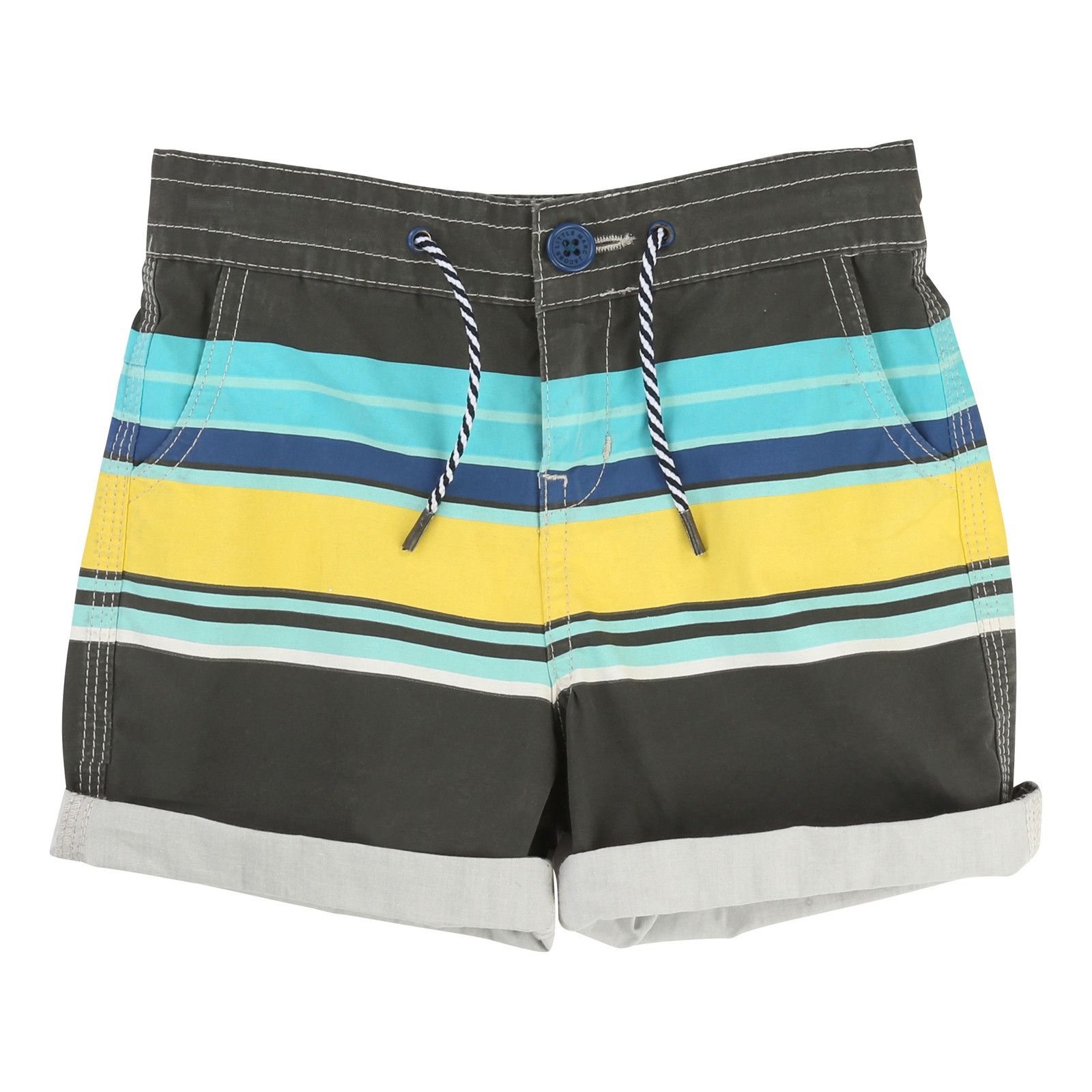 Boys Multicolor Stripe Strape Cotton Jersey Shorts - CÉMAROSE | Children's Fashion Store