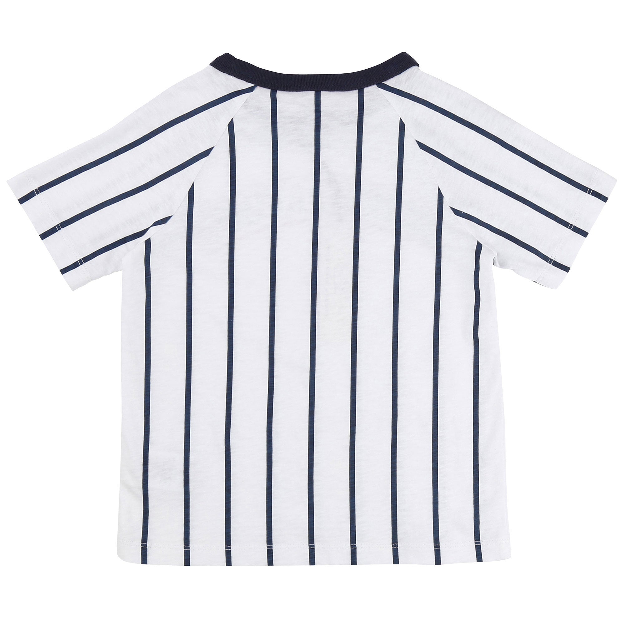 Boys Blue & White Stripy T-Shirt - CÉMAROSE | Children's Fashion Store - 2