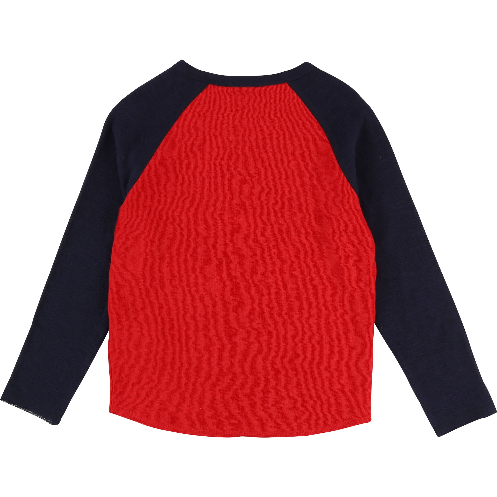 Girls Red & Blue Cotton T-shirt