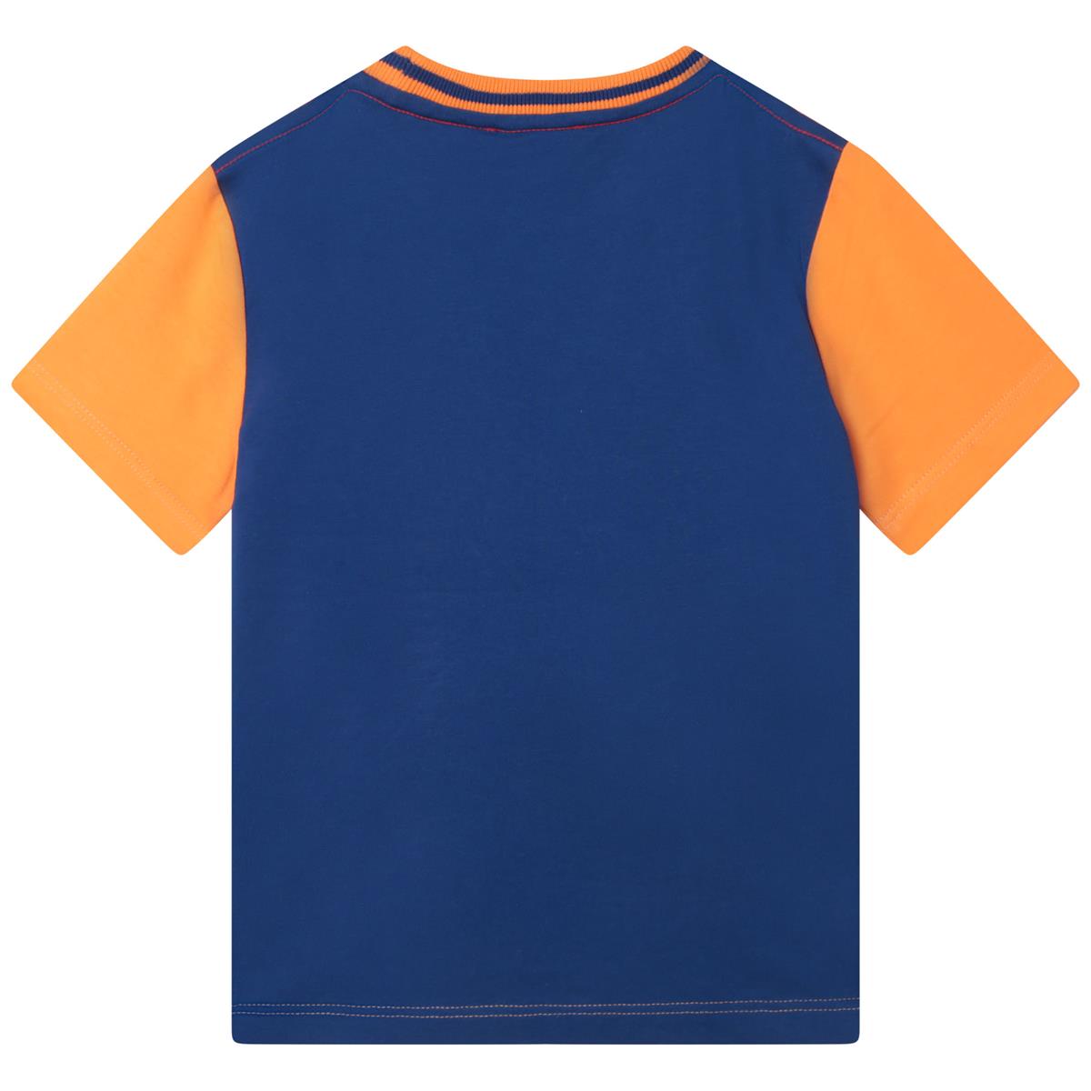 Boys Orange Printed T-Shirt