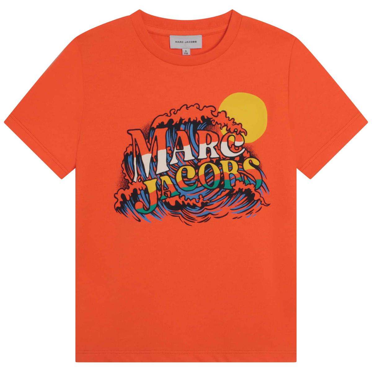 Boys Orange Red Logo T-Shirt