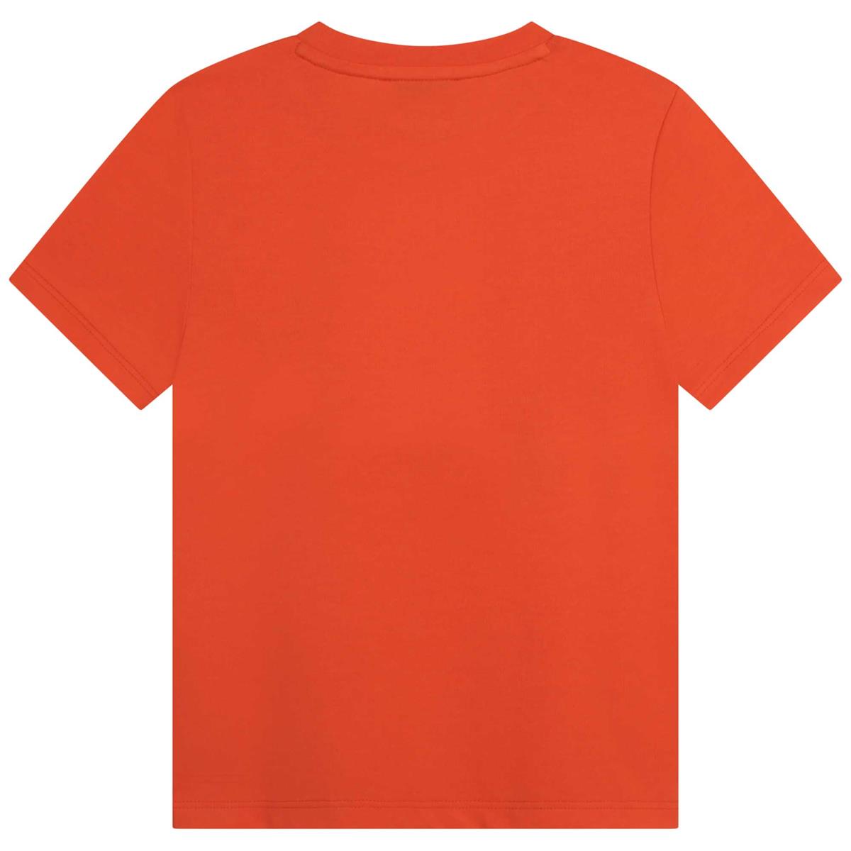 Boys Orange Red Logo T-Shirt