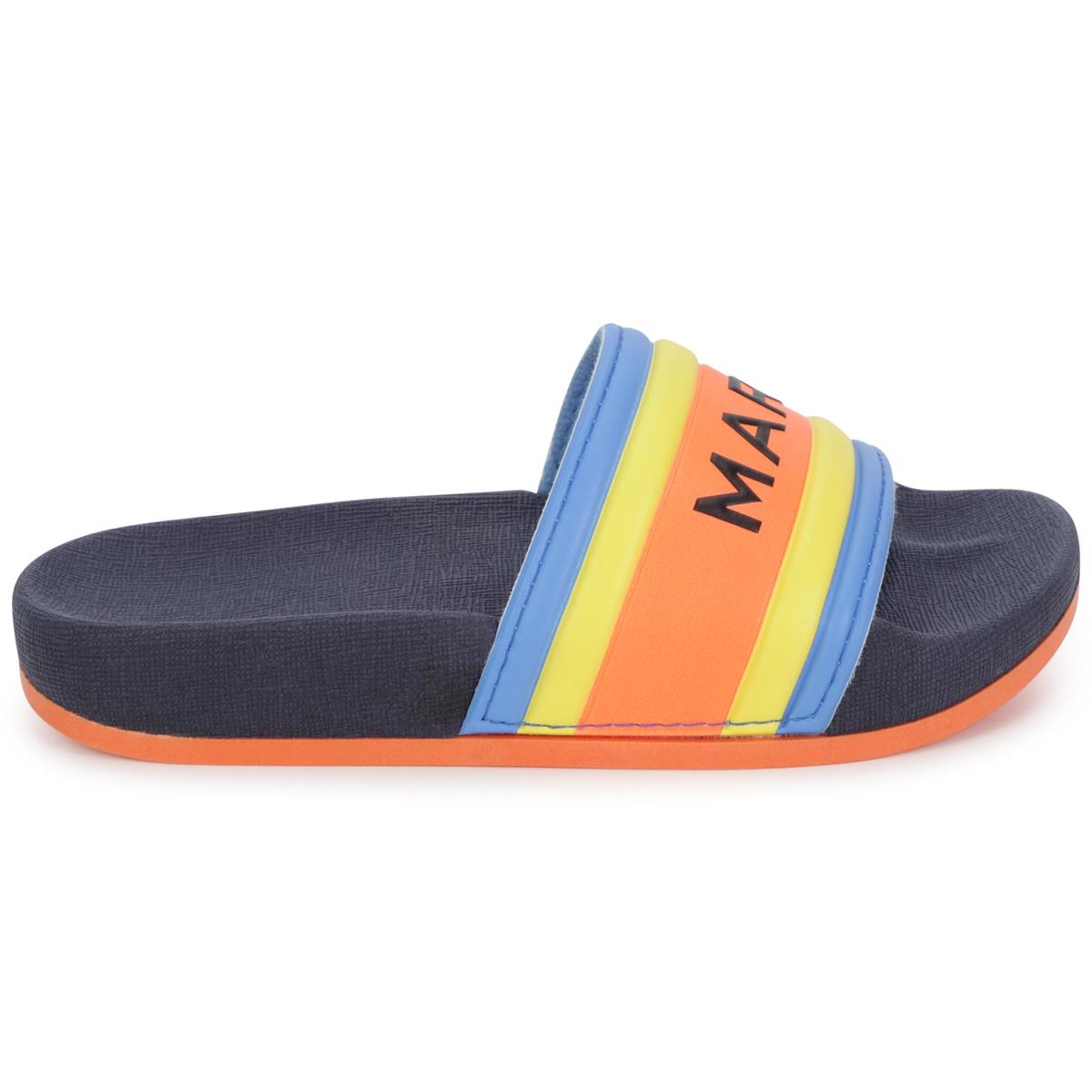 Boys Navy Logo Sandals