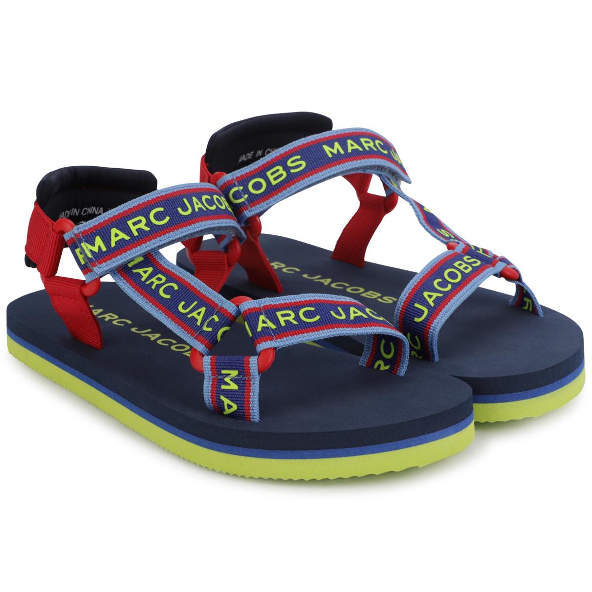 Girls Blue Logo Sandals