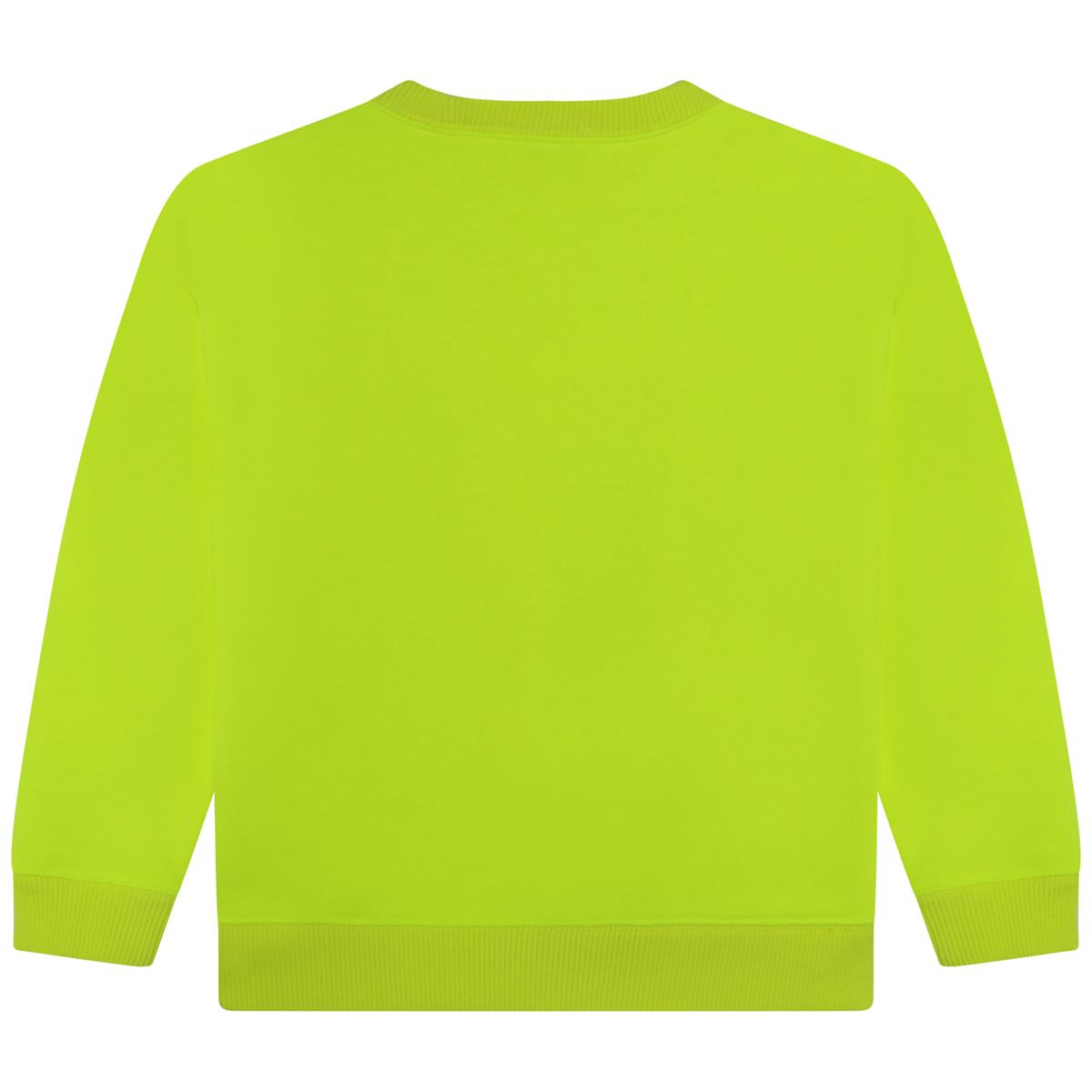 Girls Fluo Green Sweatshirt
