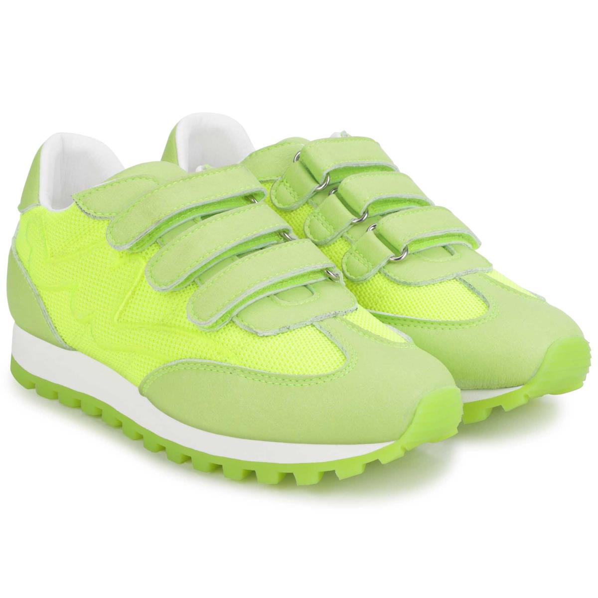 Girls Fluo Yellow Shoes