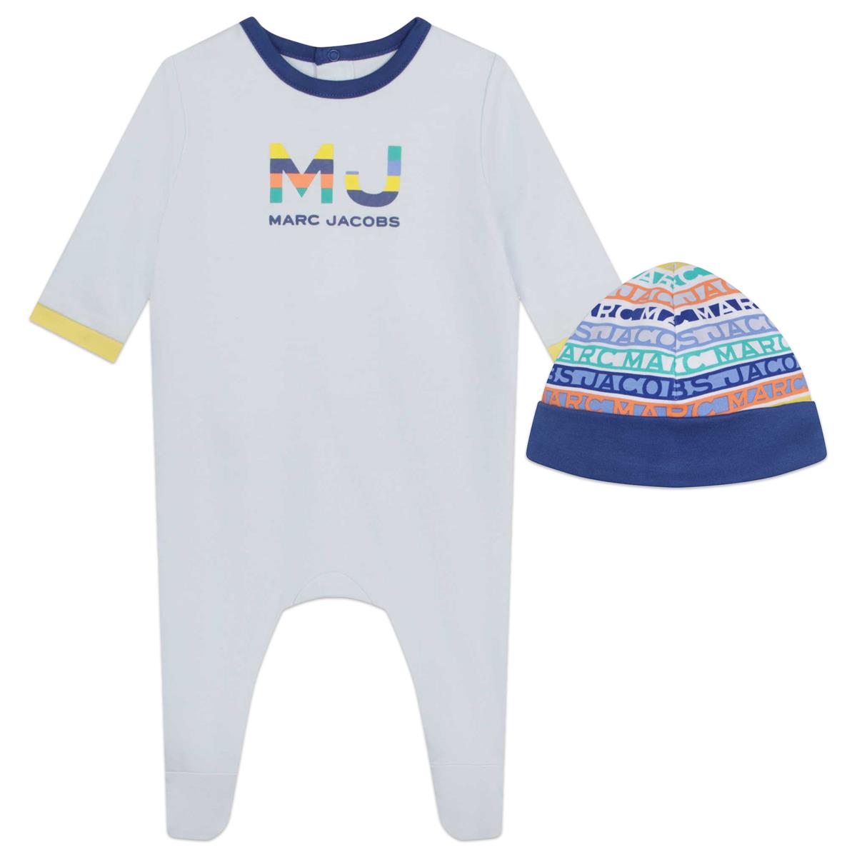 Baby Boys Blue Logo Babysuit Set