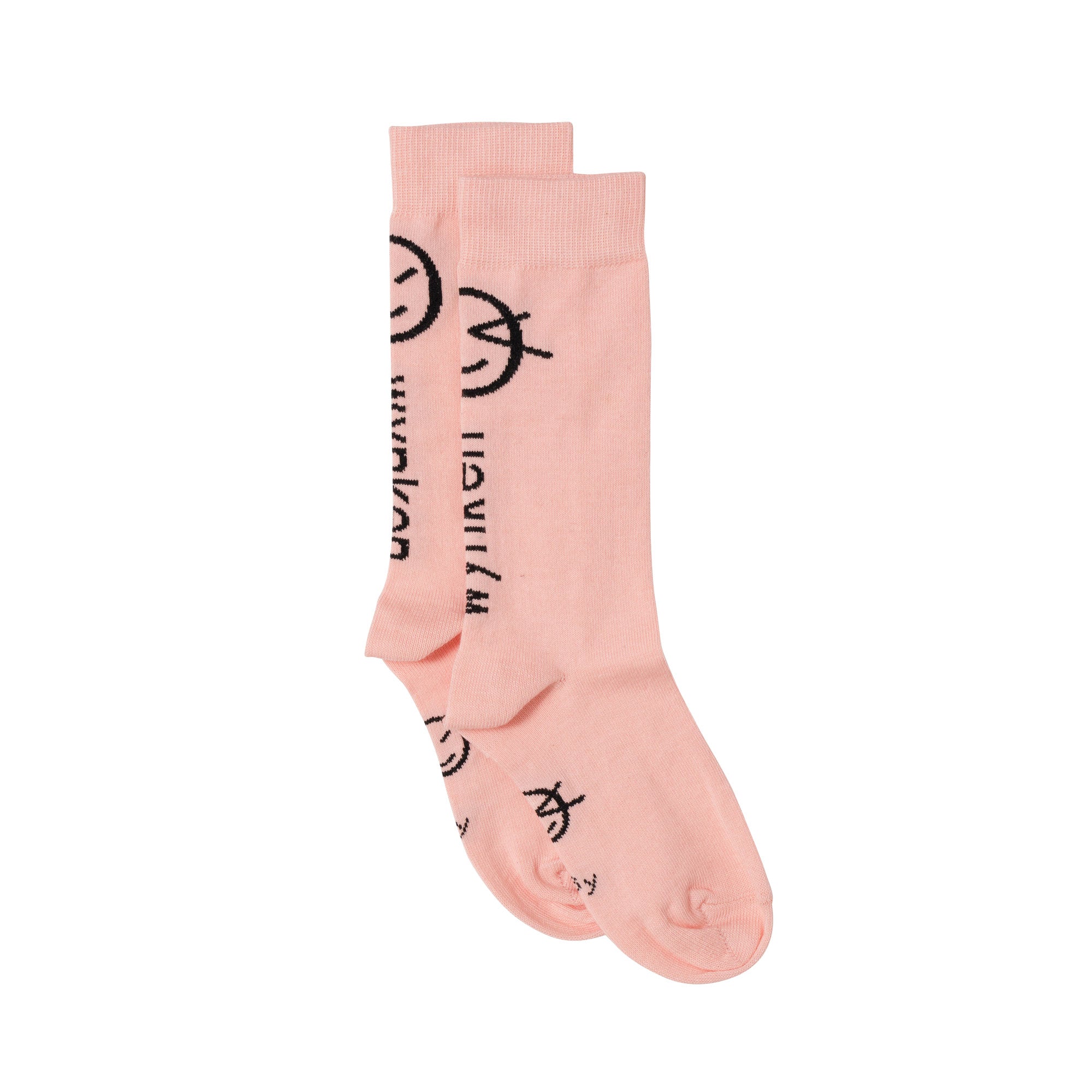 Girls Pink Logo Cotton Long Socks