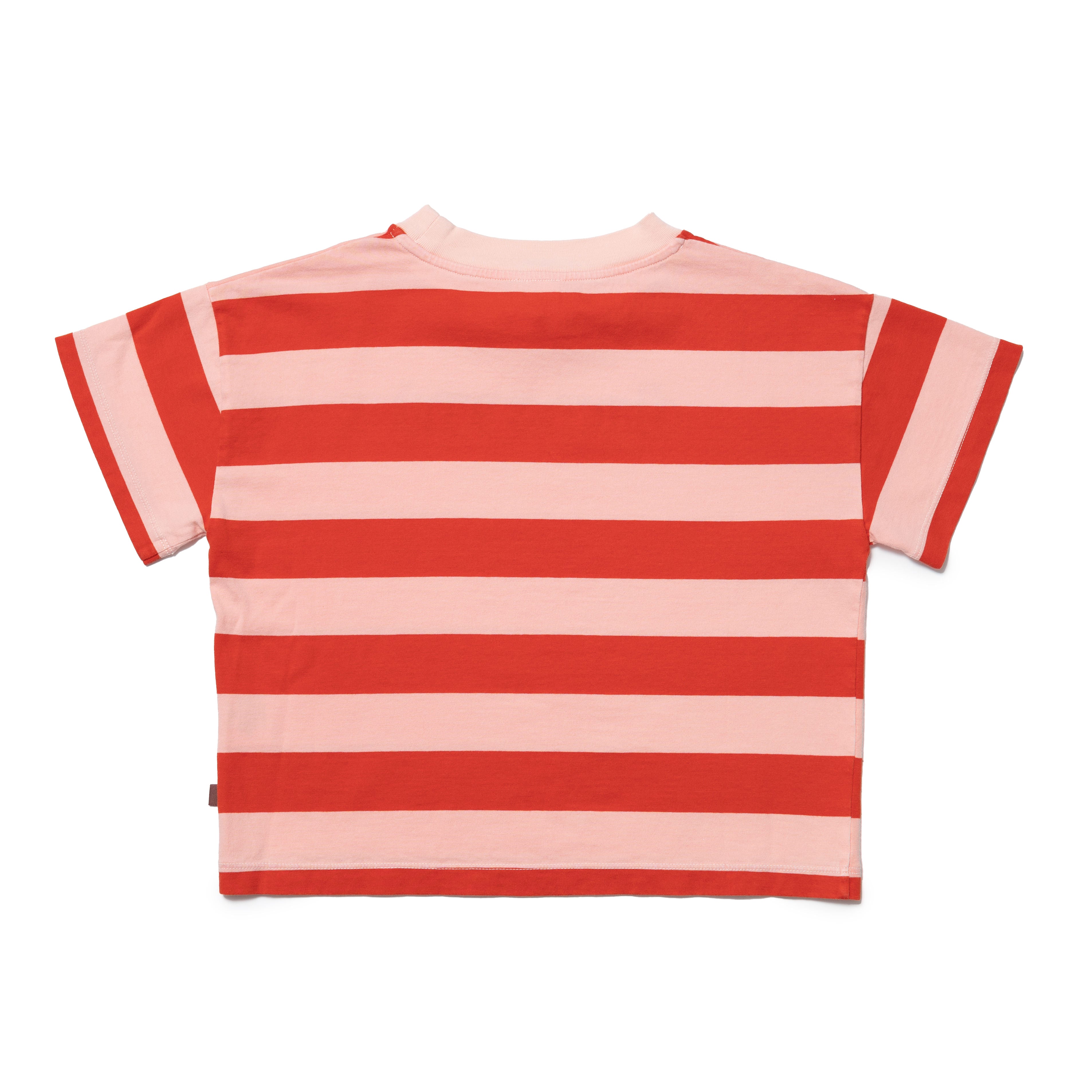 Girls Pink Stripes Cotton T-Shirt