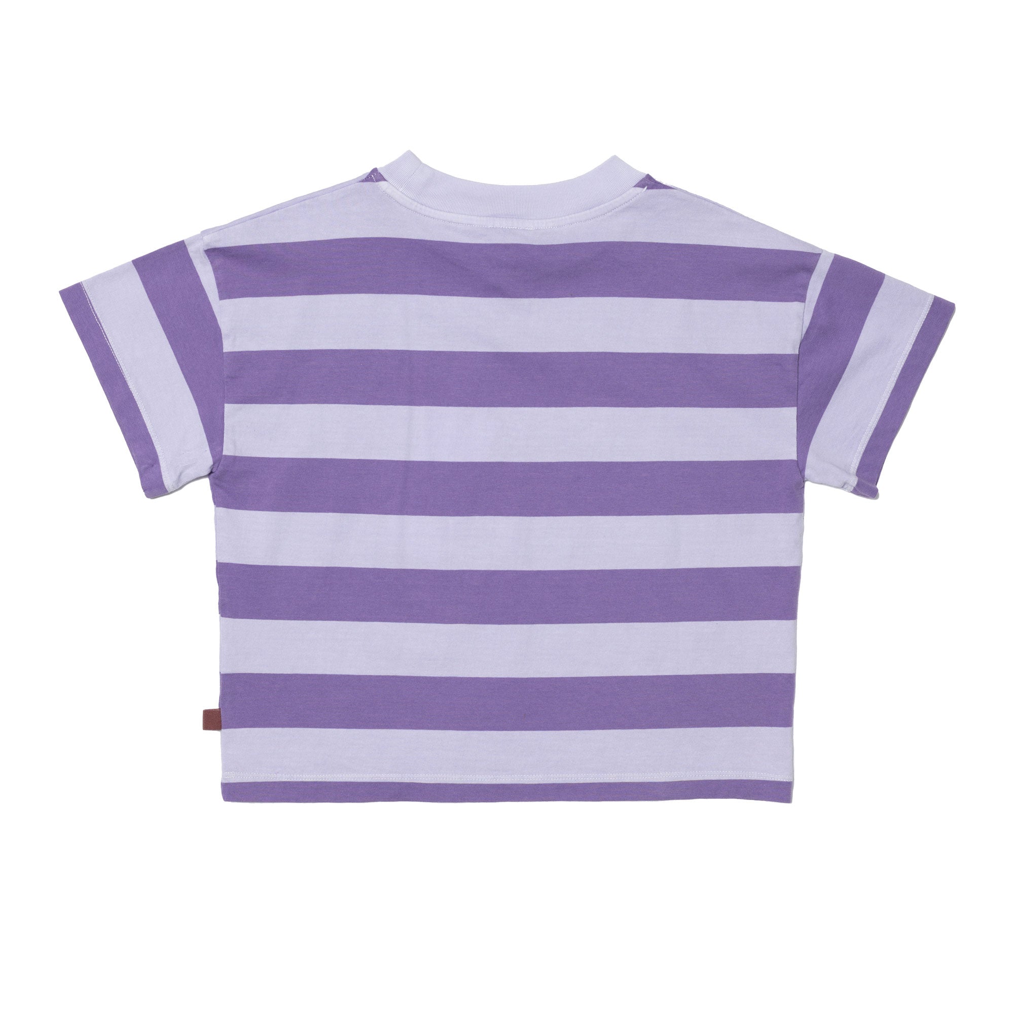 Girls Purple Stripes Cotton T-Shirt