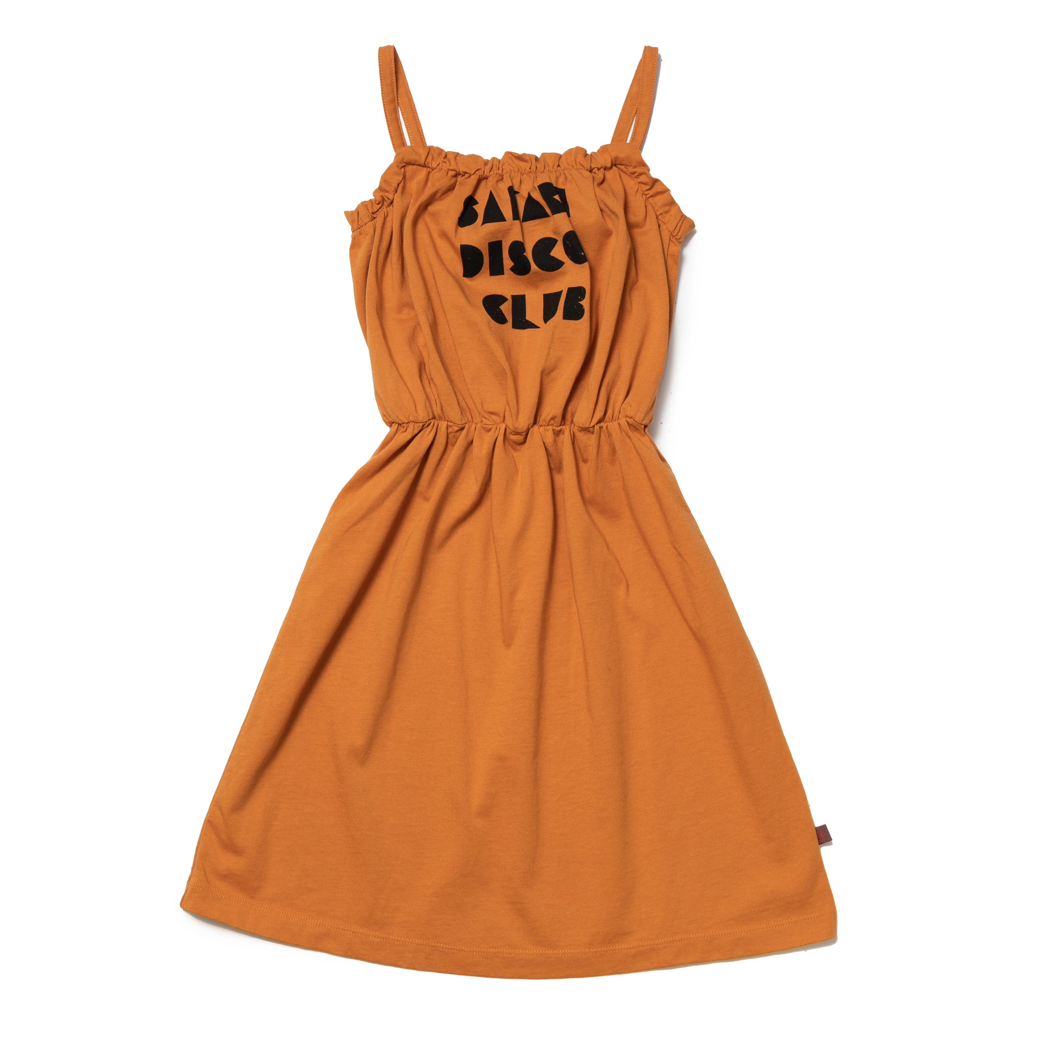 Girls Orange Logo Cotton Dress